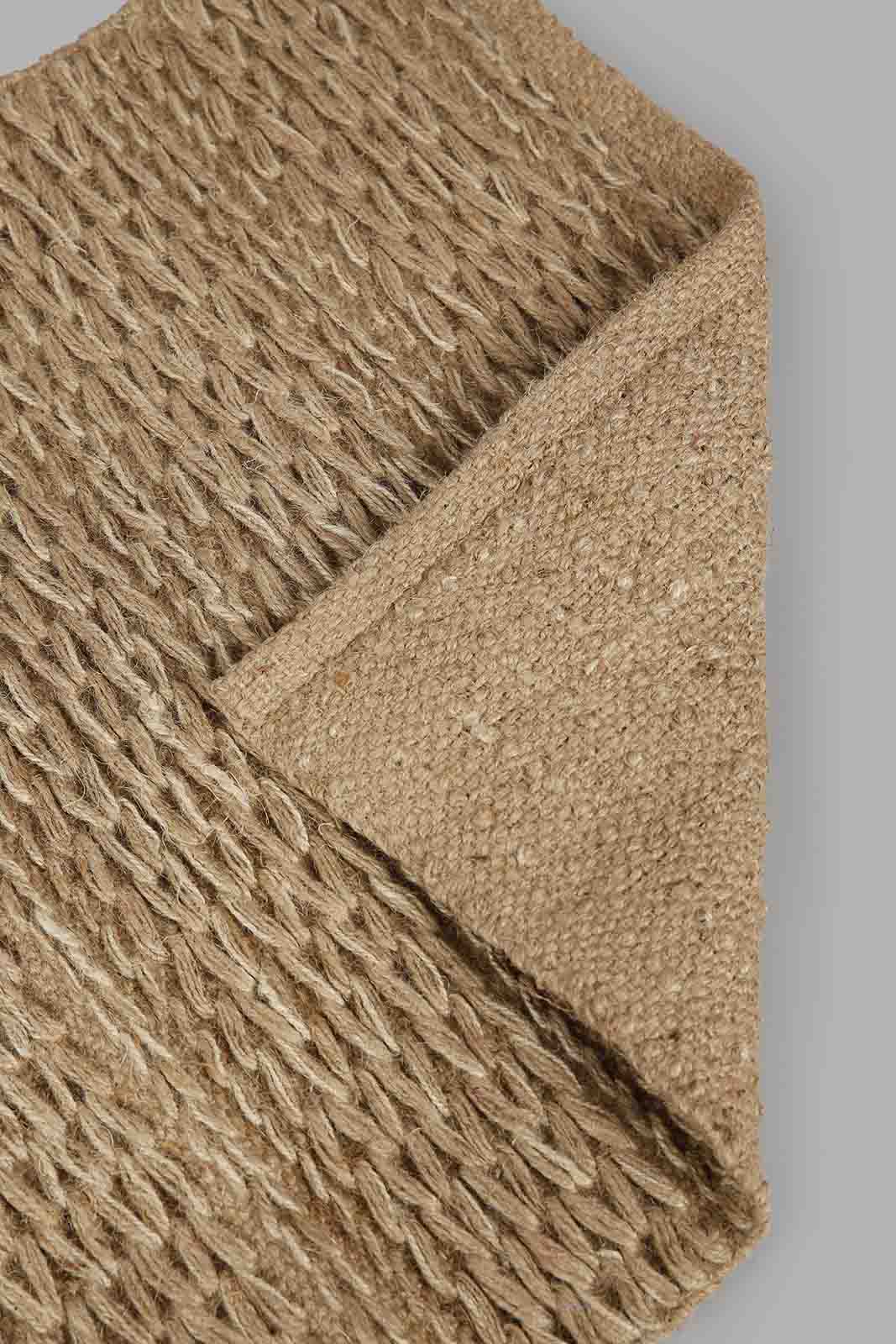 Redtag-Brown-Braided-Jute-Woven-Dhurrie-Category:0,-Colour:Brown,-Deals:New-In,-Filter:Home-Decor,-HMW-HOM-Rugs-&-Door-Mats,-New-In-HMW-HOM,-Non-Sale,-Section:Homewares,-W22A-Home-Decor-
