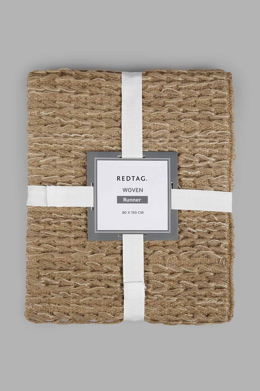 Redtag-Brown-Braided-Jute-Woven-Runner-Category:0,-Colour:Brown,-Deals:New-In,-Filter:Home-Decor,-HMW-HOM-Rugs-&-Door-Mats,-New-In-HMW-HOM,-Non-Sale,-Section:Homewares,-W22A-Home-Decor-