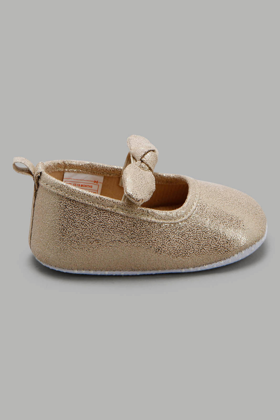 Redtag-Gold-Pram-Shoe-Category:Shoes,-Colour:Gold,-Deals:New-In,-Filter:Baby-Footwear-(0-to-18-Mths),-NBF-Shoes,-New-In-NBF-FOO,-Non-Sale,-Section:Boys-(0-to-14Yrs),-W22B-Baby-0 to 18 Months