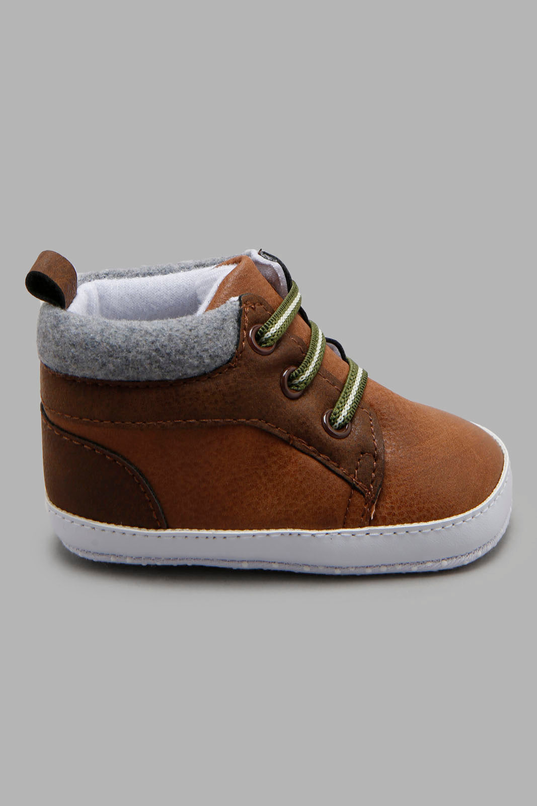 Redtag-Brown-Pram-Shoe-Category:Shoes,-Colour:Brown,-Deals:New-In,-Filter:Baby-Footwear-(0-to-18-Mths),-NBF-Shoes,-New-In-NBF-FOO,-Non-Sale,-Section:Boys-(0-to-14Yrs),-W22B-Baby-0 to 18 Months