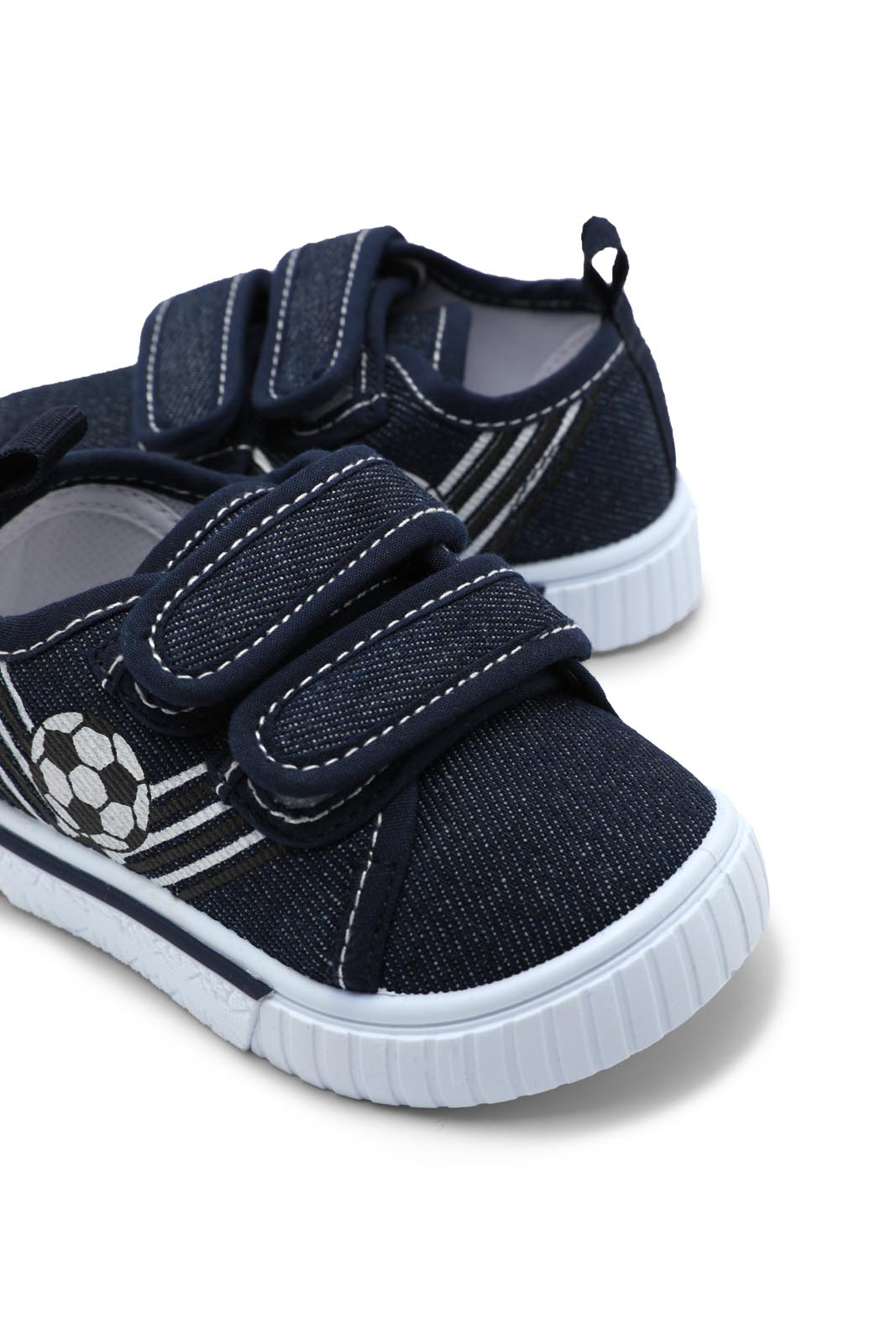 Redtag-Denim-Soccer-Print-Pump-Category:Sandals,-Colour:Denim,-Deals:New-In,-Dept:Boys,-Filter:Boys-Footwear-(1-to-3-Yrs),-INB-Sandals,-New-In-INB-FOO,-Non-Sale,-Section:Boys-(0-to-14Yrs),-W22B-Infant-Boys-1 to 3 Years