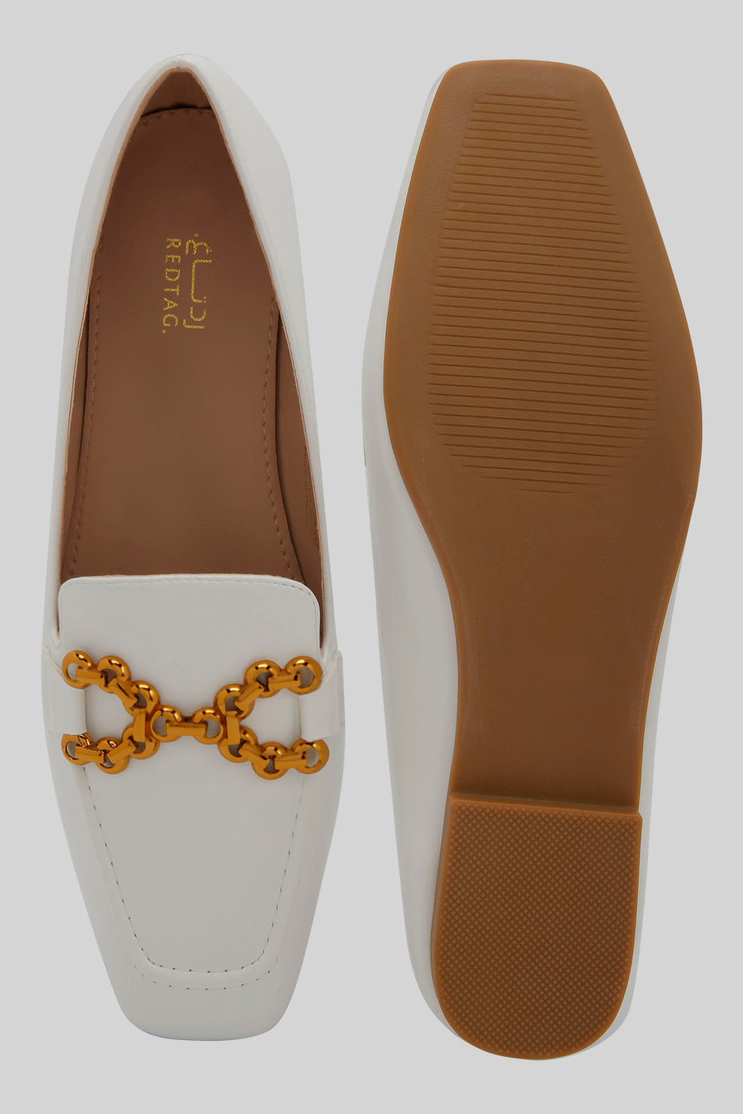 Redtag-White-Loafer-With-Trim-Category:Shoes,-Colour:White,-Deals:New-In,-Filter:Women's-Footwear,-New-In-Women-FOO,-Non-Sale,-Section:Women,-W22B,-Women-Shoes-Women's-