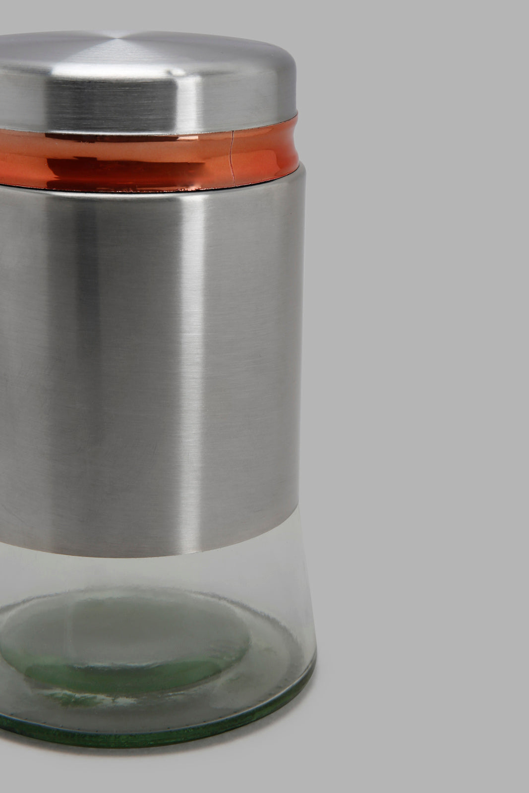 Redtag-Silver-Glass-Storage-Jar-(Medium)-Category:0,-Colour:Silver,-Deals:New-In,-Filter:Home-Dining,-HMW-DIN-Storage,-New-In-HMW-DIN,-Non-Sale,-Section:Homewares,-W22A-Home-Dining-