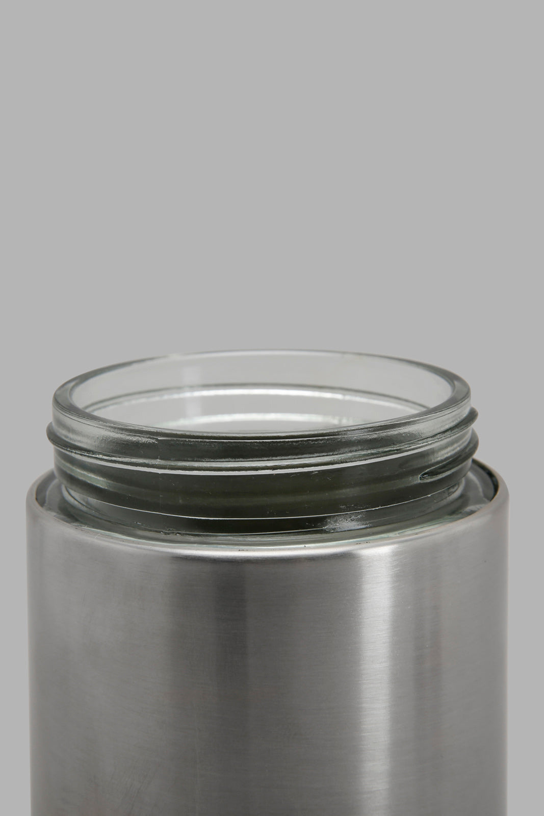 Redtag-Silver-Glass-Storage-Jar-(Medium)-Category:0,-Colour:Silver,-Deals:New-In,-Filter:Home-Dining,-HMW-DIN-Storage,-New-In-HMW-DIN,-Non-Sale,-Section:Homewares,-W22A-Home-Dining-