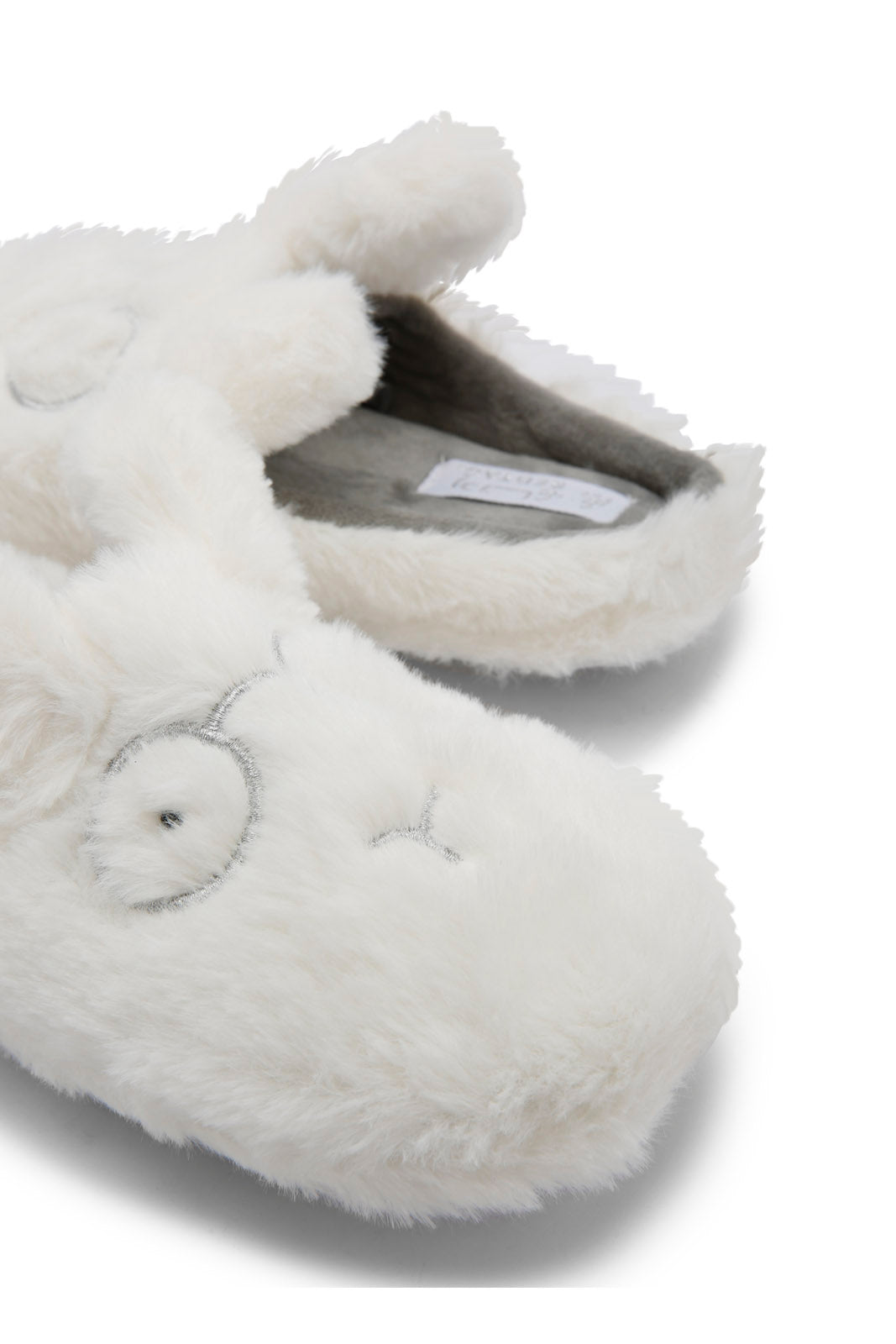 Redtag-White-Bunny-Slippers-Category:Slippers,-Colour:White,-Deals:New-In,-Dept:Girls,-Filter:Girls-Footwear-(5-to-14-Yrs),-GSR-Slippers,-New-In-GSR-FOO,-Non-Sale,-Section:Girls-(0-to-14Yrs),-W22B-Senior-Girls-5 to 14 Years