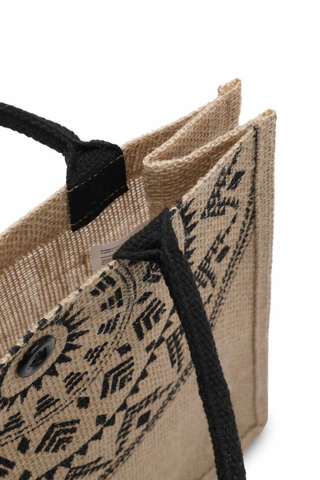 Redtag-Beige/Black-Jute-Shopping-Bag-With-Pocket-Category:Bags,-Colour:Multicolour,-Dept:Home,-Filter:Travel-Accessories,-LUG-Bags,-New-In,-New-In-LUG-ACC,-Non-Sale,-S23A,-Section:Homewares-Travel-Accessories-