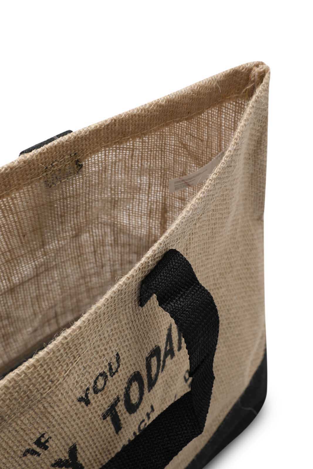 Redtag-Beige/Black-Jute-Shopping-Bag-With-Pocket-Category:Bags,-Colour:Multicolour,-Dept:Home,-Filter:Travel-Accessories,-LUG-Bags,-New-In,-New-In-LUG-ACC,-Non-Sale,-S23A,-Section:Homewares-Travel-Accessories-