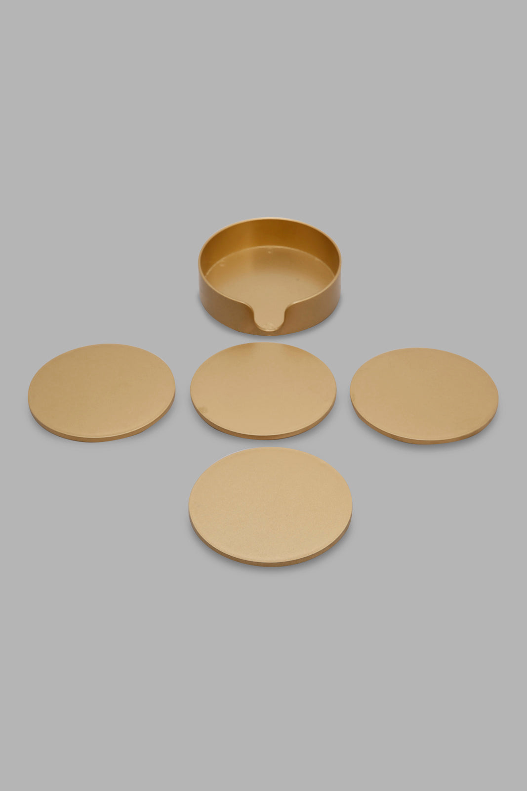 Redtag-Gold-Geometric-Coaster-Set-(4-Piece)-Category:Trays,-Colour:Gold,-Deals:New-In,-Dept:Home,-Filter:Home-Dining,-HMW-DIN-Serveware,-New-In-HMW-DIN,-Non-Sale,-Section:Homewares,-W22A-Home-Dining-