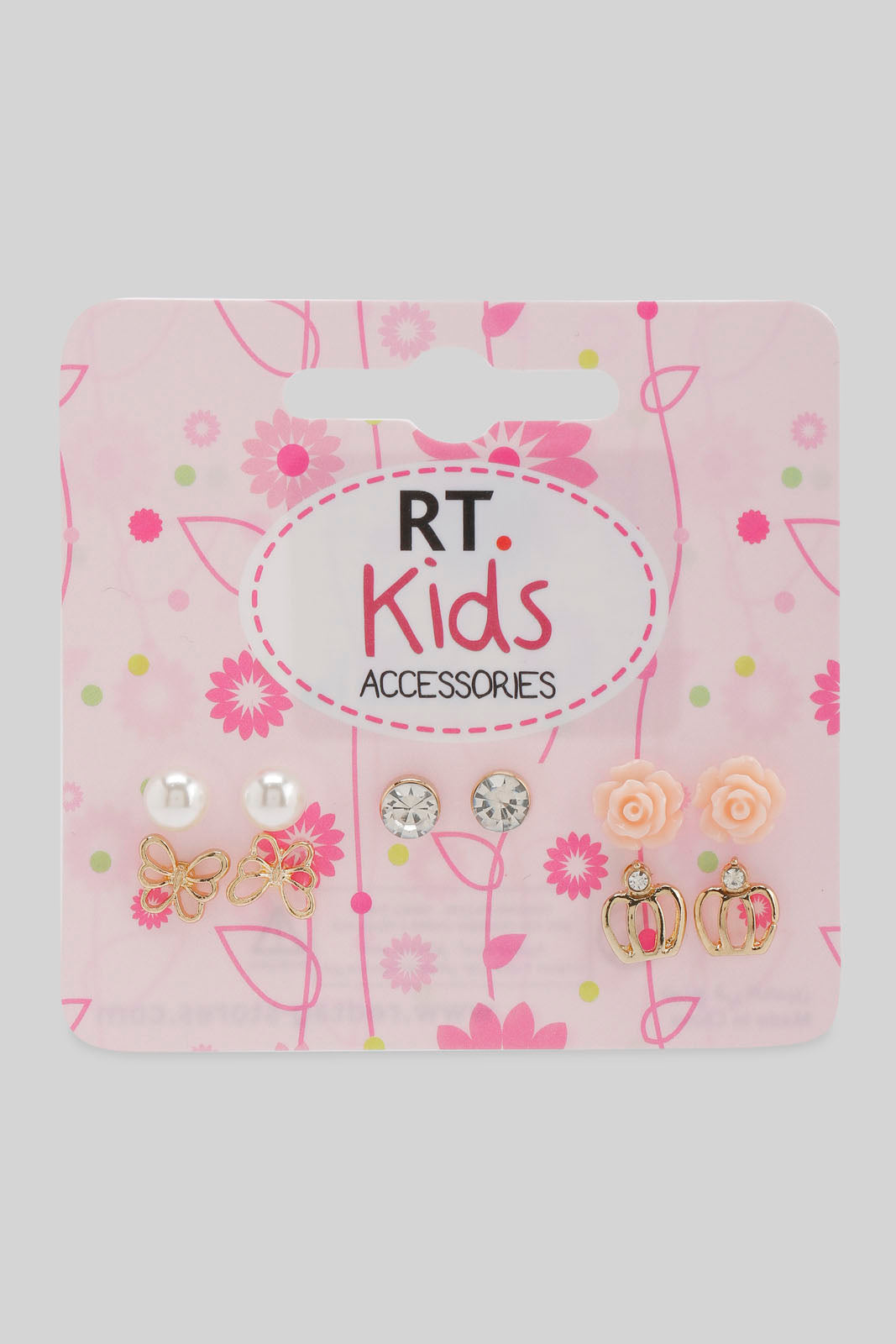 Redtag-S/5-Stud-Category:Jewellery,-Colour:Assorted,-Filter:Girls-Accessories,-GIR-Jewellery,-New-In,-New-In-GIR-ACC,-Non-Sale,-Section:Girls-(0-to-14Yrs),-W22B-Girls-