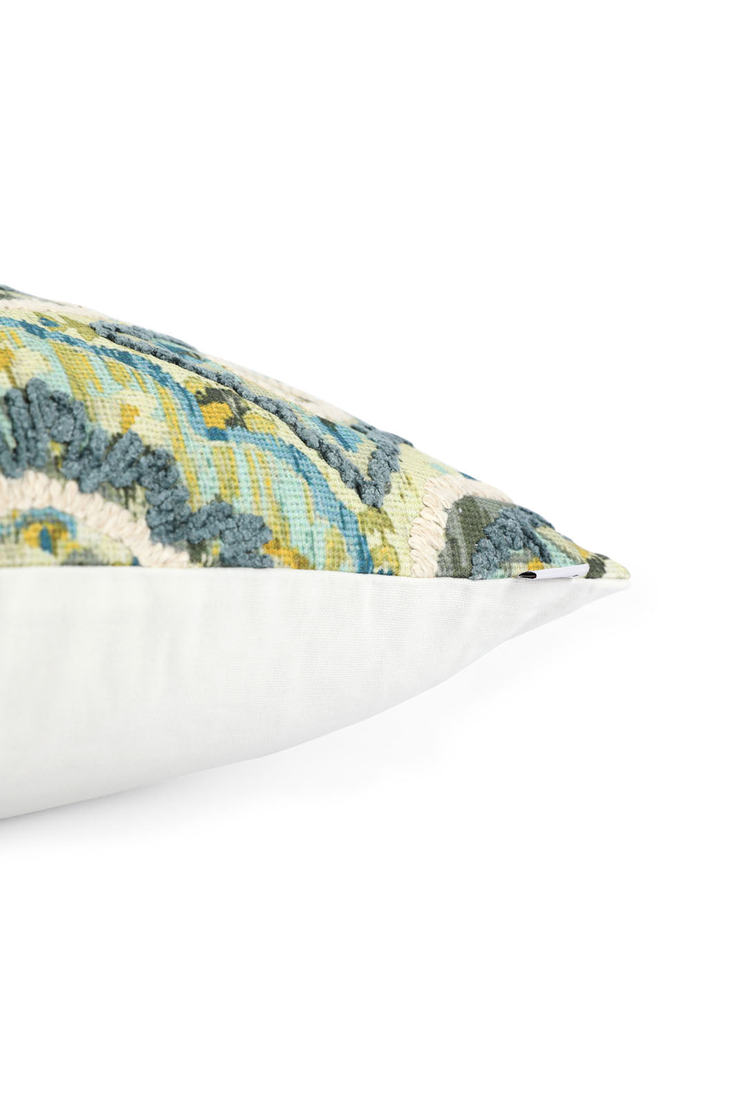 Redtag-Green-Printed-Cushion-With-Embroidery-Category:Cushions,-Colour:Green,-Deals:New-In,-Dept:Home,-Filter:Home-Bedroom,-HMW-BED-Cushions,-New-In-HMW-BED,-Non-Sale,-Section:Homewares,-W22B-Home-Bedroom-