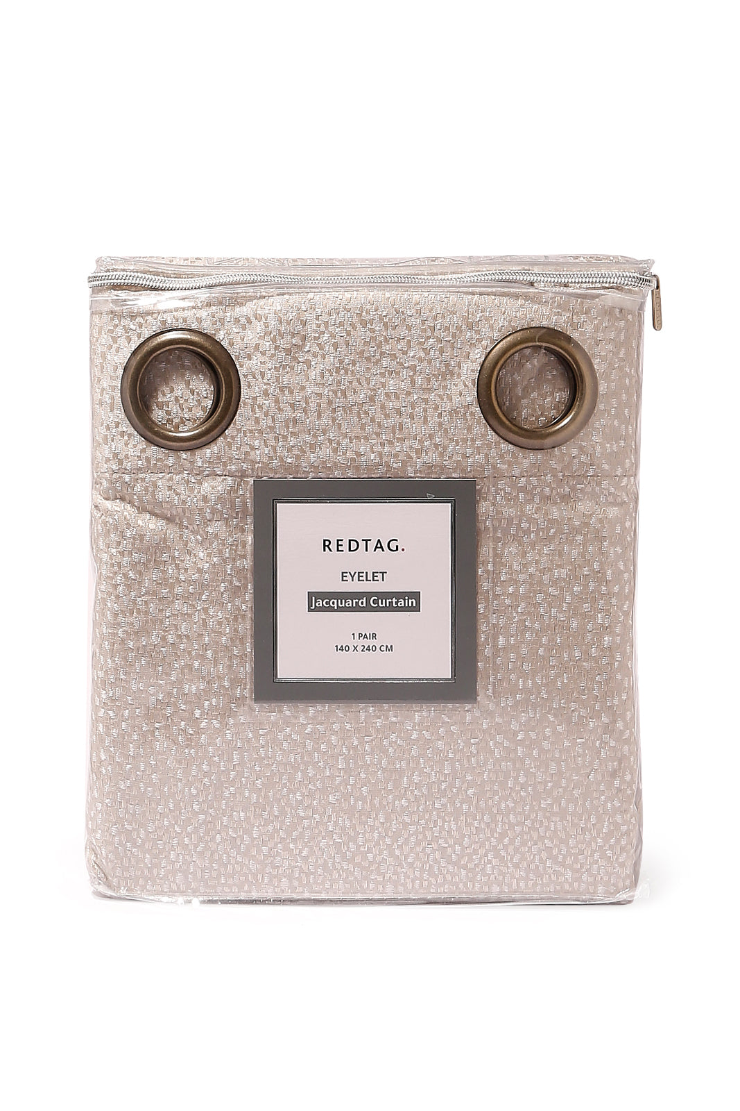 Redtag-Beige-Textured-Jacquard-Curtain-Pair-(Without-Lining)-Category:Curtains,-Colour:Beige,-Deals:New-In,-Dept:Home,-Filter:Home-Bedroom,-HMW-BED-Curtains,-New-In-HMW-BED,-Non-Sale,-S23A,-Section:Homewares-Home-Bedroom-