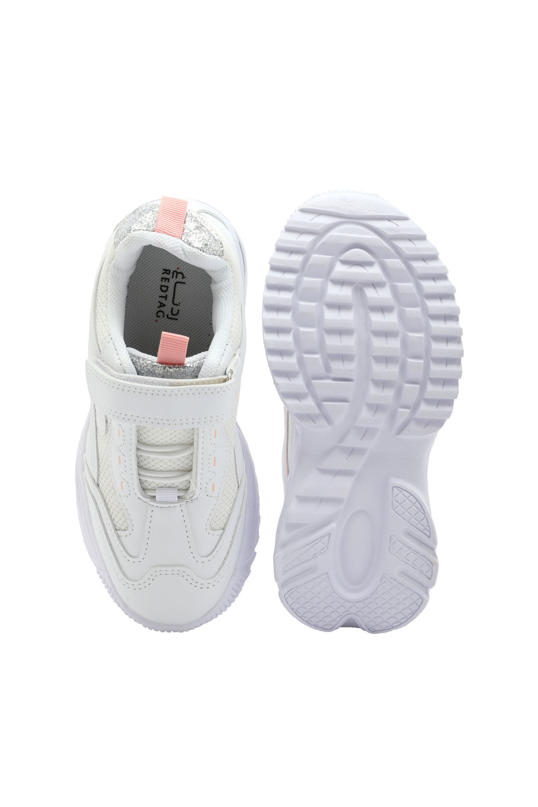 Redtag-White-Chunky-Trainer-Category:Trainers,-Colour:White,-Deals:New-In,-Dept:Girls,-Filter:Girls-Footwear-(3-to-5-Yrs),-GIR-Trainers,-New-In-GIR-FOO,-Non-Sale,-Section:Girls-(0-to-14Yrs),-W22B-Girls-3 to 5 Years