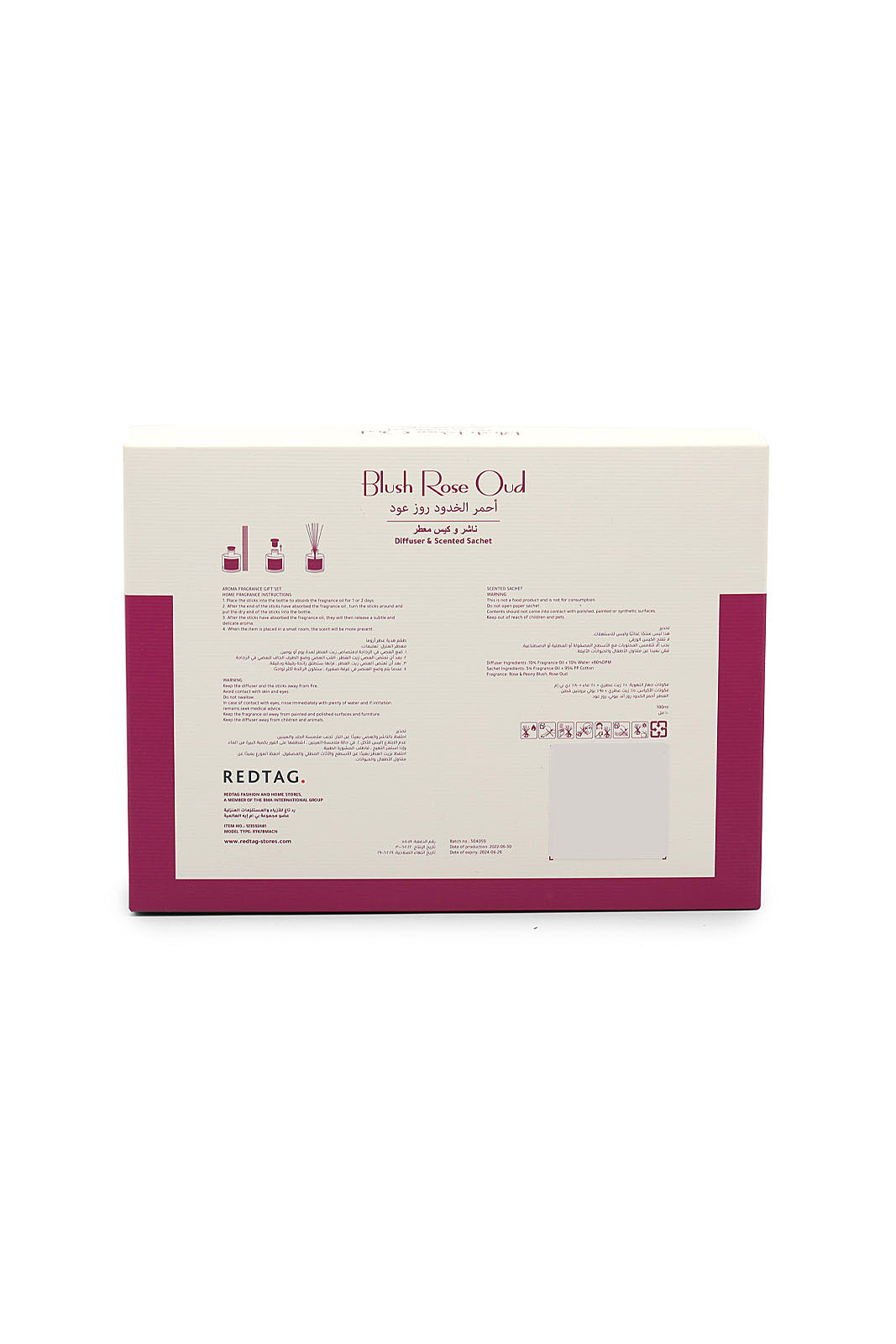 Redtag-Blush-Rose-Oud-70Ml-Diffuser-Scented-Sachet-Gift-Set-Category:Diffuser,-Colour:Pink,-Deals:New-In,-Dept:Home,-Filter:Home-Decor,-HMW-HOM-Candle-&-Fragrances,-New-In-HMW-HOM,-Non-Sale,-Section:Homewares,-W22B-Home-Decor-