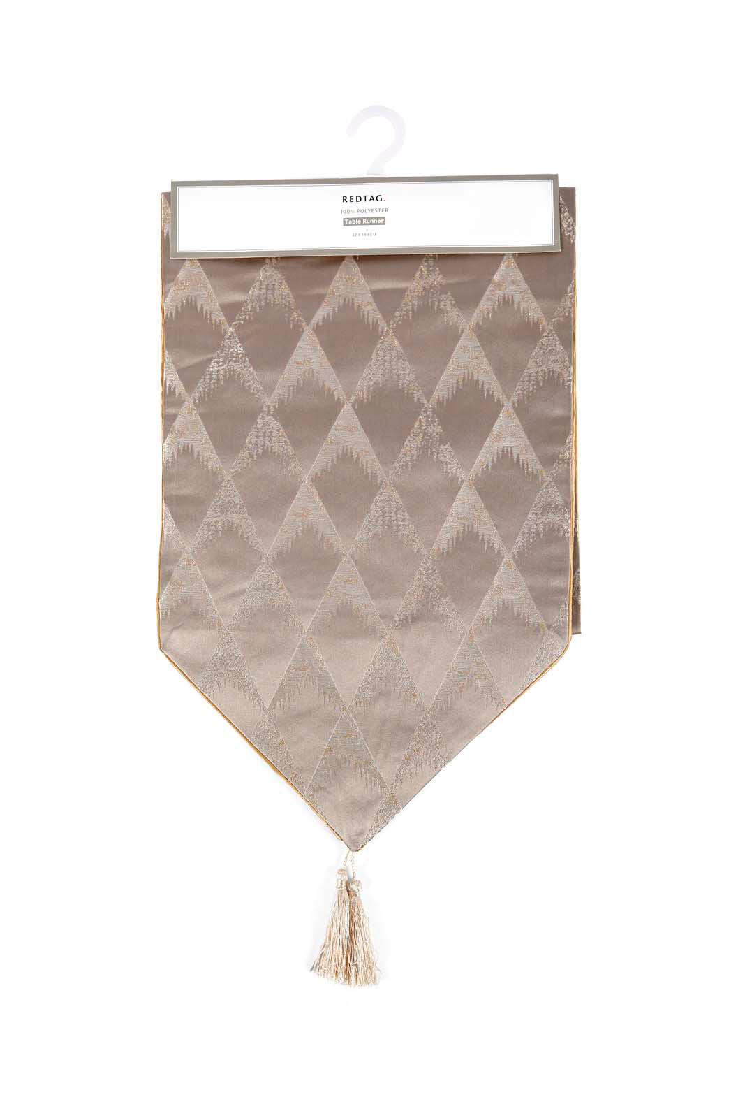 Redtag-Beige-Jacquard-Table-Runner-Category:Table-Linen,-Colour:Beige,-Deals:New-In,-Dept:Home,-Filter:Home-Dining,-HMW-DIN-Kitchen-Accessories,-New-In-HMW-DIN,-Non-Sale,-Section:Homewares,-W22B-Home-Dining-