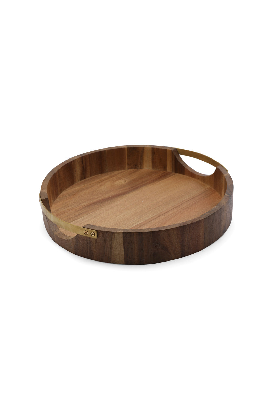 Redtag-Brown-Wooden-Round-Tray-(Medium)-Category:Trays,-Colour:Brown,-Deals:New-In,-Dept:Home,-Filter:Home-Dining,-HMW-DIN-Serveware,-New-In-HMW-DIN,-Non-Sale,-S23A,-Section:Homewares-Home-Dining-