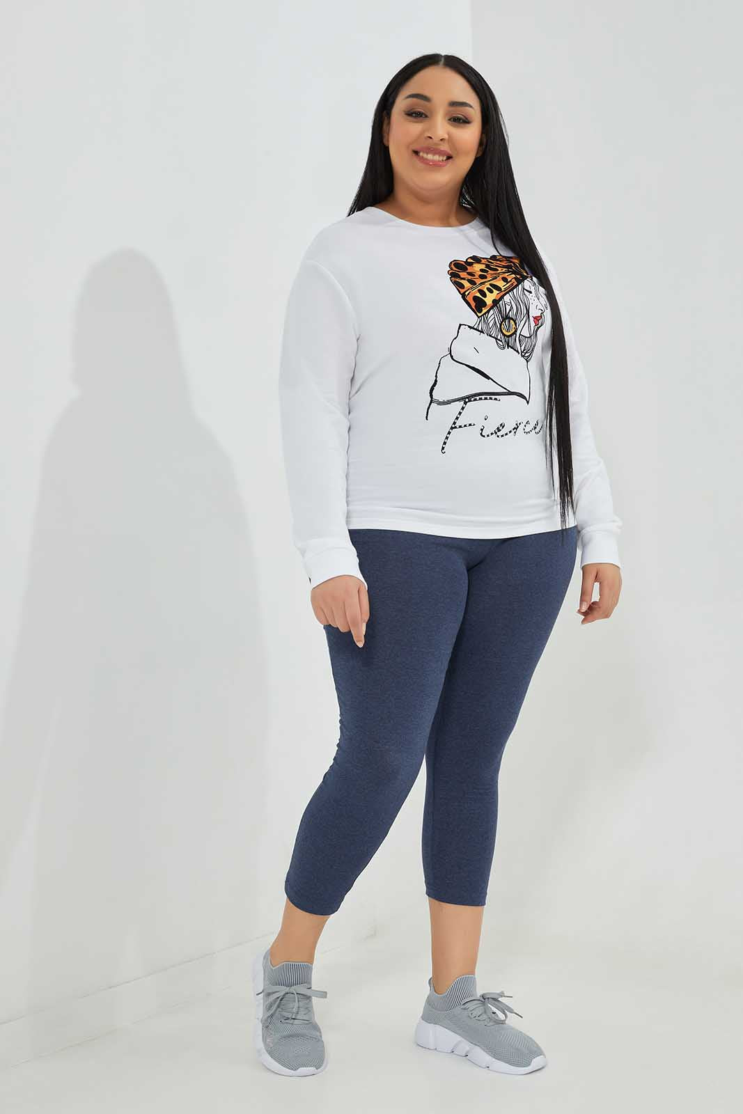 Redtag-Women-Mustard-Ladies-Plus-Printed-Sweatshirt-Category:Sweatshirts,-Colour:Mustard,-Deals:New-In,-Filter:Plus-Size,-LDP-Sweatshirts,-New-In-LDP-APL,-Non-Sale,-Section:Women,-TBL,-W22B-Women's-