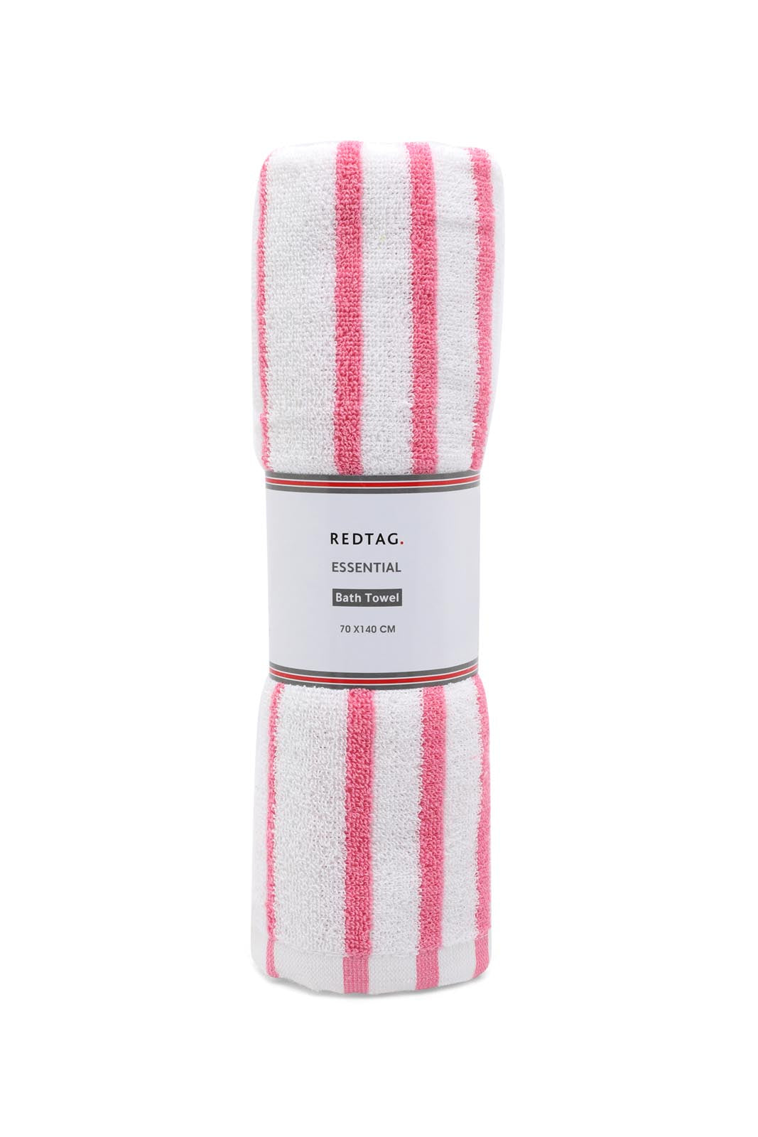 Redtag-Pale-Pink-Stripe-Bath-Towel-Category:Towels,-Colour:Pink,-Deals:New-In,-Dept:Home,-Filter:Home-Bathroom,-HMW-BAC-Towels,-New-In-HMW-BAC,-Non-Sale,-S23A,-Section:Homewares-Home-Bathroom-