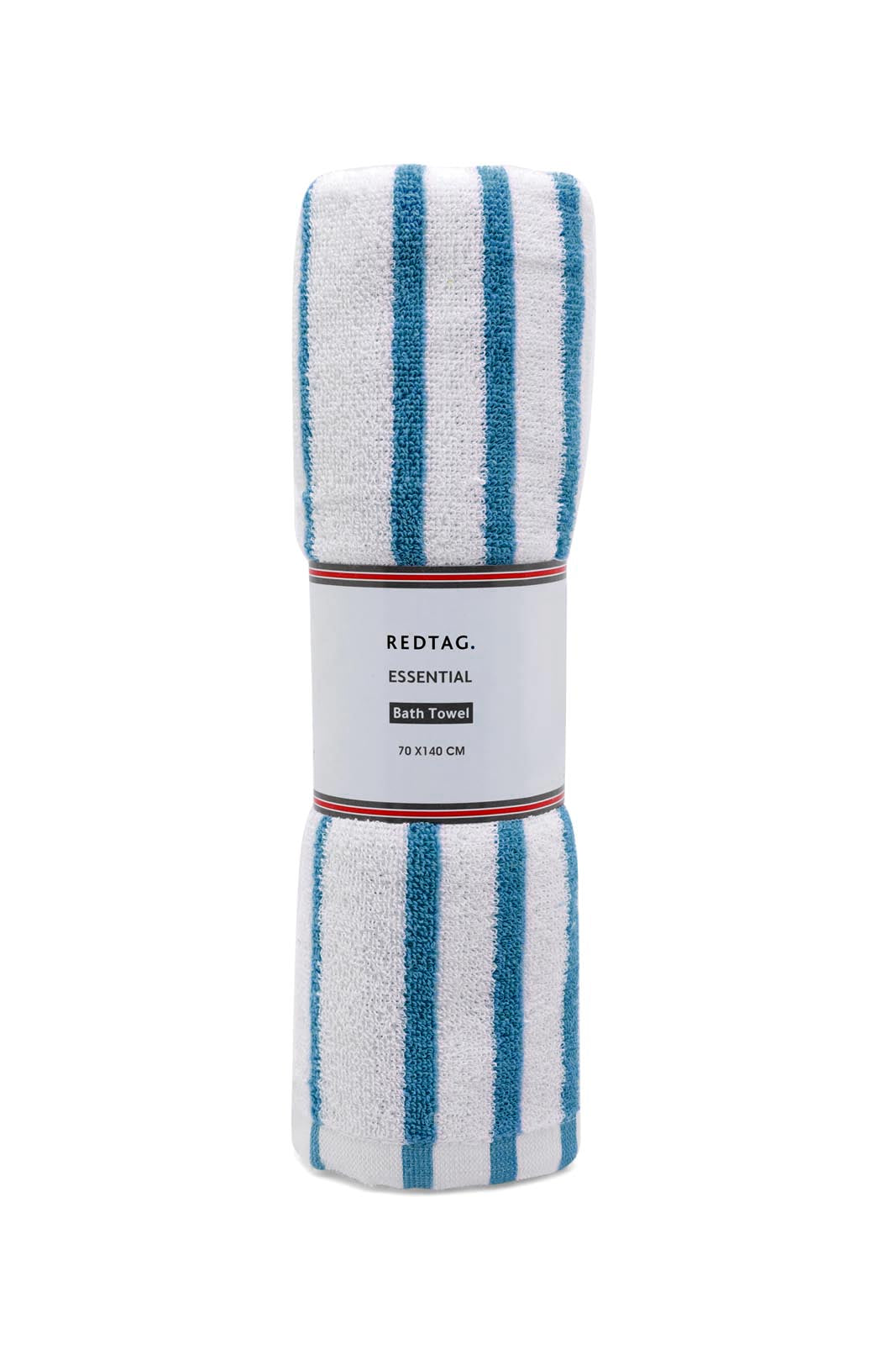 Redtag-Blue-Stripe-Bath-Towel-Category:Towels,-Colour:Blue,-Deals:New-In,-Dept:Home,-Filter:Home-Bathroom,-HMW-BAC-Towels,-New-In-HMW-BAC,-Non-Sale,-S23A,-Section:Homewares-Home-Bathroom-