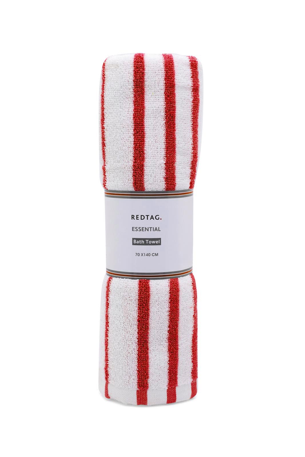 Redtag-Red-Stripe-Bath-Towel-Category:Towels,-Colour:Red,-Deals:New-In,-Dept:Home,-Filter:Home-Bathroom,-HMW-BAC-Towels,-New-In-HMW-BAC,-Non-Sale,-S23A,-Section:Homewares-Home-Bathroom-