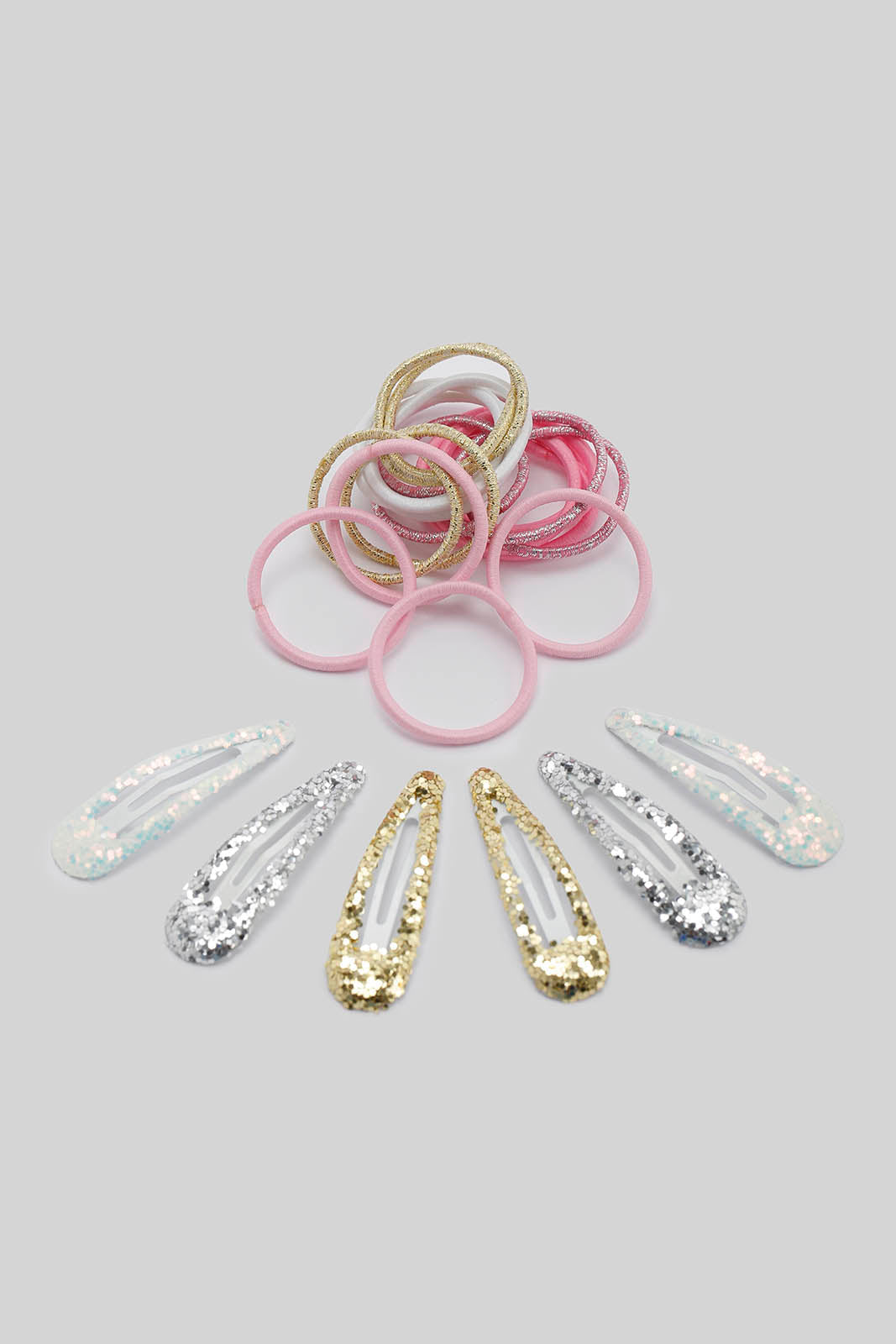 Redtag-Assorted-S/6-Hair-Clip+S/20-Hair-Tie-Category:Hair-Accessories,-Colour:Assorted,-Filter:Girls-Accessories,-GIR-Hair-Accessories,-New-In,-New-In-GIR-ACC,-Non-Sale,-Section:Girls-(0-to-14Yrs),-W22B-Girls-