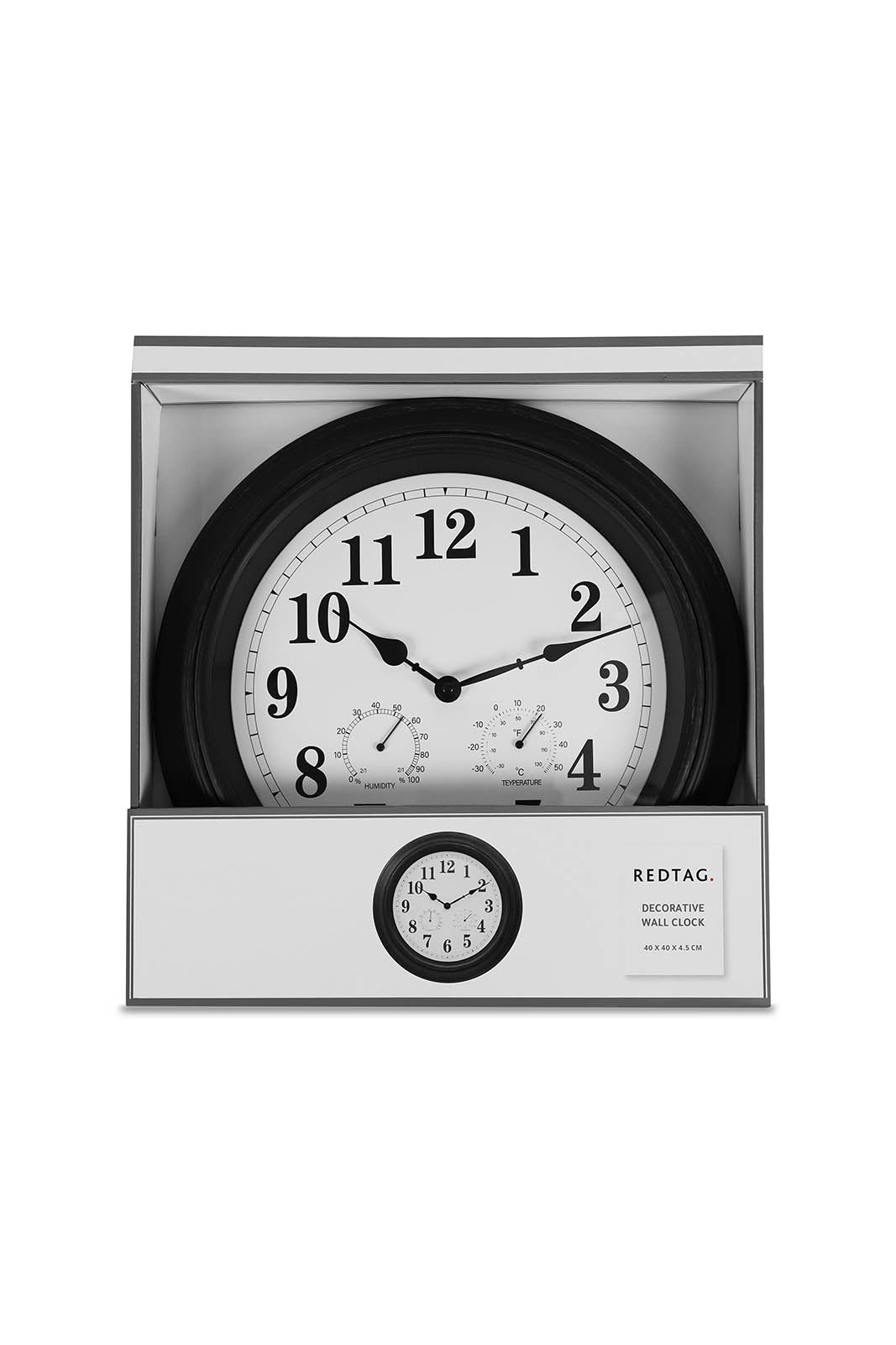 Redtag-Black-Wall-Clock-With-Humidity-&-Temperature-Category:Clocks,-Colour:Black,-Deals:New-In,-Dept:Home,-Filter:Home-Decor,-HMW-HOM-Wall-Decor-&-Mirrors,-New-In-HMW-HOM,-Non-Sale,-S23A,-Section:Homewares-Home-Decor-