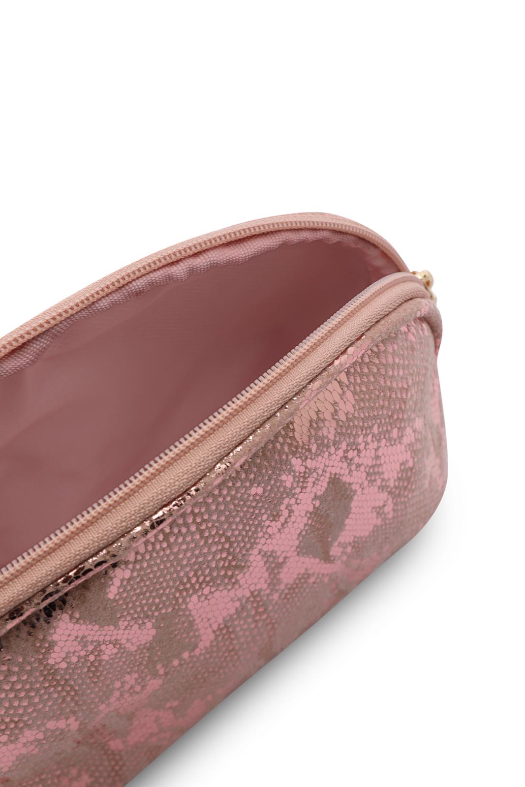 Redtag-Gold-Stripe-Cosmetic-Pouches-Category:Cosmetics,-Colour:Pink,-Dept:Ladieswear,-Filter:Women's-Accessories,-New-In,-New-In-Women-ACC,-Non-Sale,-S23A,-Section:Women,-Women-Cosmetics-Women-