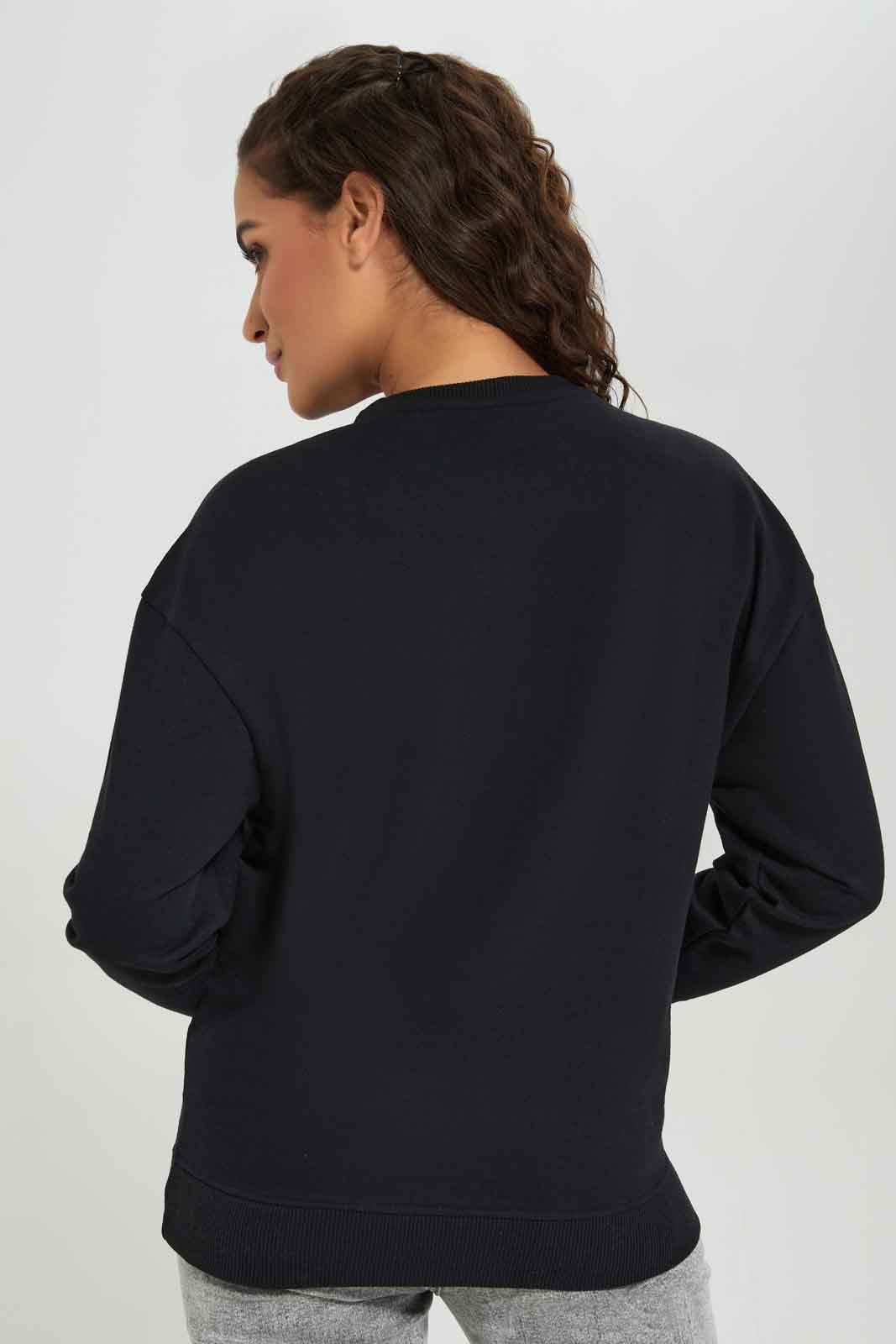 Redtag-Women-Black-Ac/Dc-Placement-Print-Long-Sleeve-Sweatshirt-Category:Sweatshirts,-Colour:Black,-Deals:New-In,-FF,-Filter:Women's-Clothing,-New-In-Women-APL,-Non-Sale,-Section:Women,-W22B,-Women-Sweatshirts-Women's-