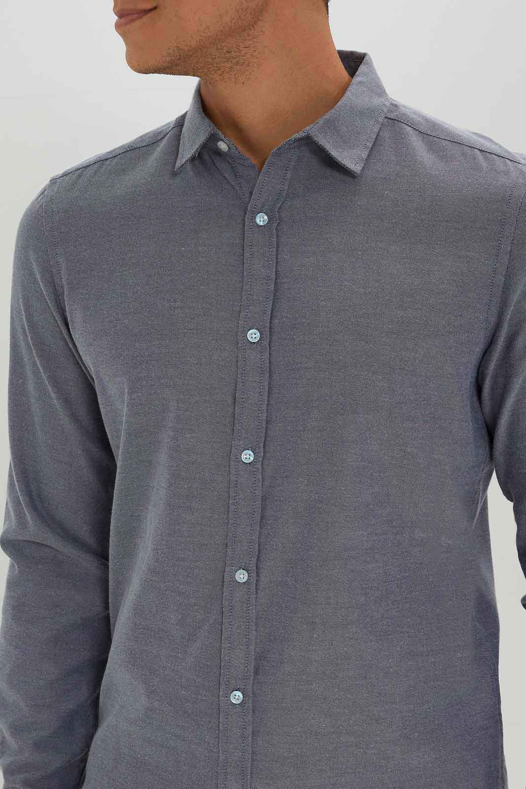 Redtag-Men-Dark-Grey-L/S-Oxford-Shirt-Category:Shirts,-Colour:Charcoal,-Deals:New-In,-Dept:Menswear,-Filter:Men's-Clothing,-Men-Shirts,-New-In-Men-APL,-Non-Sale,-S23A,-Section:Men,-TBL-Men's-