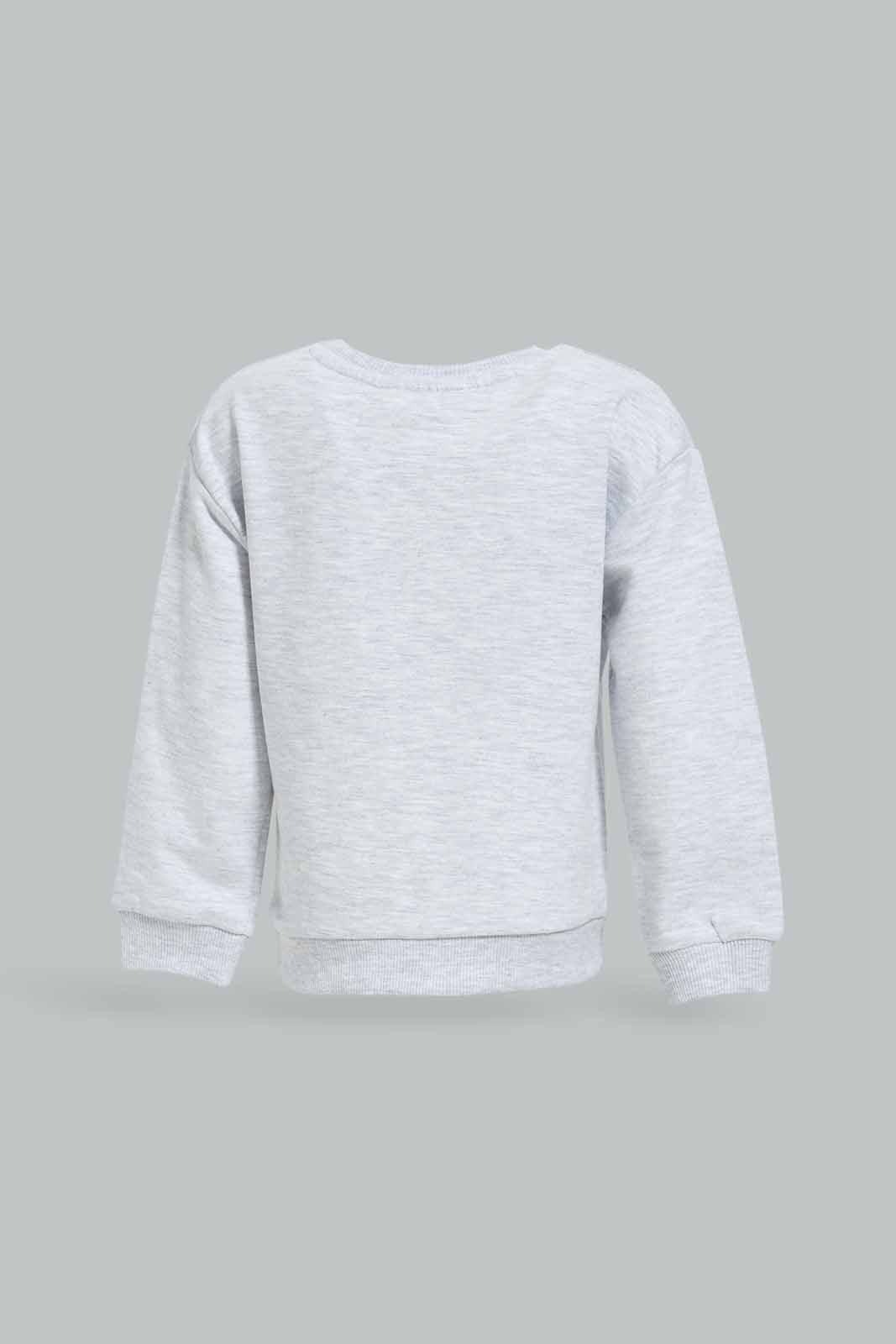 Redtag-Girls-Pale-Grey-Marl-Placement-Print-Sweat-Top-With-Legging-Category:Jog-Sets,-Colour:Grey,-Deals:New-In,-Dept:Girls,-Filter:Infant-Girls-(3-to-24-Mths),-ING-Jog-Sets,-New-In-ING-APL,-Non-Sale,-S23A,-Section:Girls-(0-to-14Yrs),-VLM-Infant-Girls-3 to 24 Months