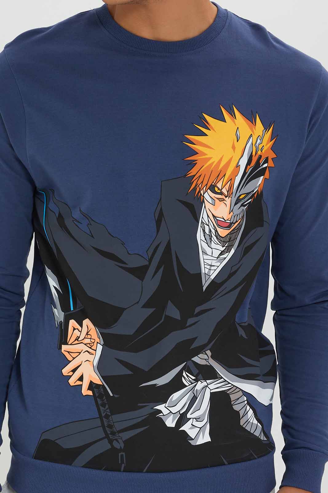 Redtag-Men-Blue-Bleach-Anime-Sweatshirt-Category:Sweatshirts,-Colour:Blue,-Deals:New-In,-Dept:Menswear,-Filter:Men's-Clothing,-Men-Sweatshirts,-New-In-Men-APL,-Non-Sale,-S23A,-Section:Men,-TBL-Men's-