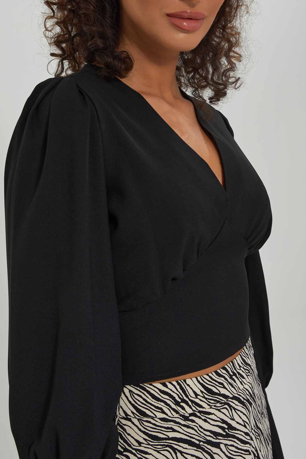 Redtag-Women-Black-Bust-Detail-Jersey-Blouse-Category:Tops,-Colour:Black,-Deals:New-In,-Dept:Ladieswear,-Filter:Women's-Clothing,-New-In-Women-APL,-Non-Sale,-S23A,-Section:Women,-Women-Tops-Women's-