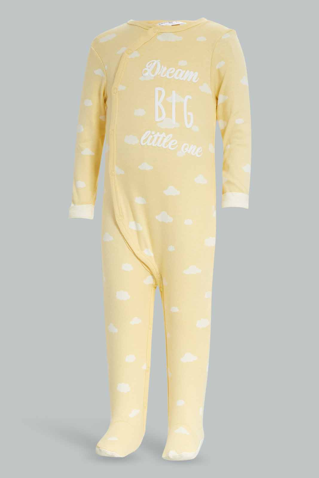 Redtag-Boys-Yellow-Ppe-Plain-Knit-Dress-Category:Sleepsuits,-Colour:Yellow,-Deals:New-In,-Dept:New-Born,-Filter:Baby-(0-to-12-Mths),-NBB-Sleepsuits,-New-In-NBB-APL,-Non-Sale,-S23A,-Section:Boys-(0-to-14Yrs)-Baby-