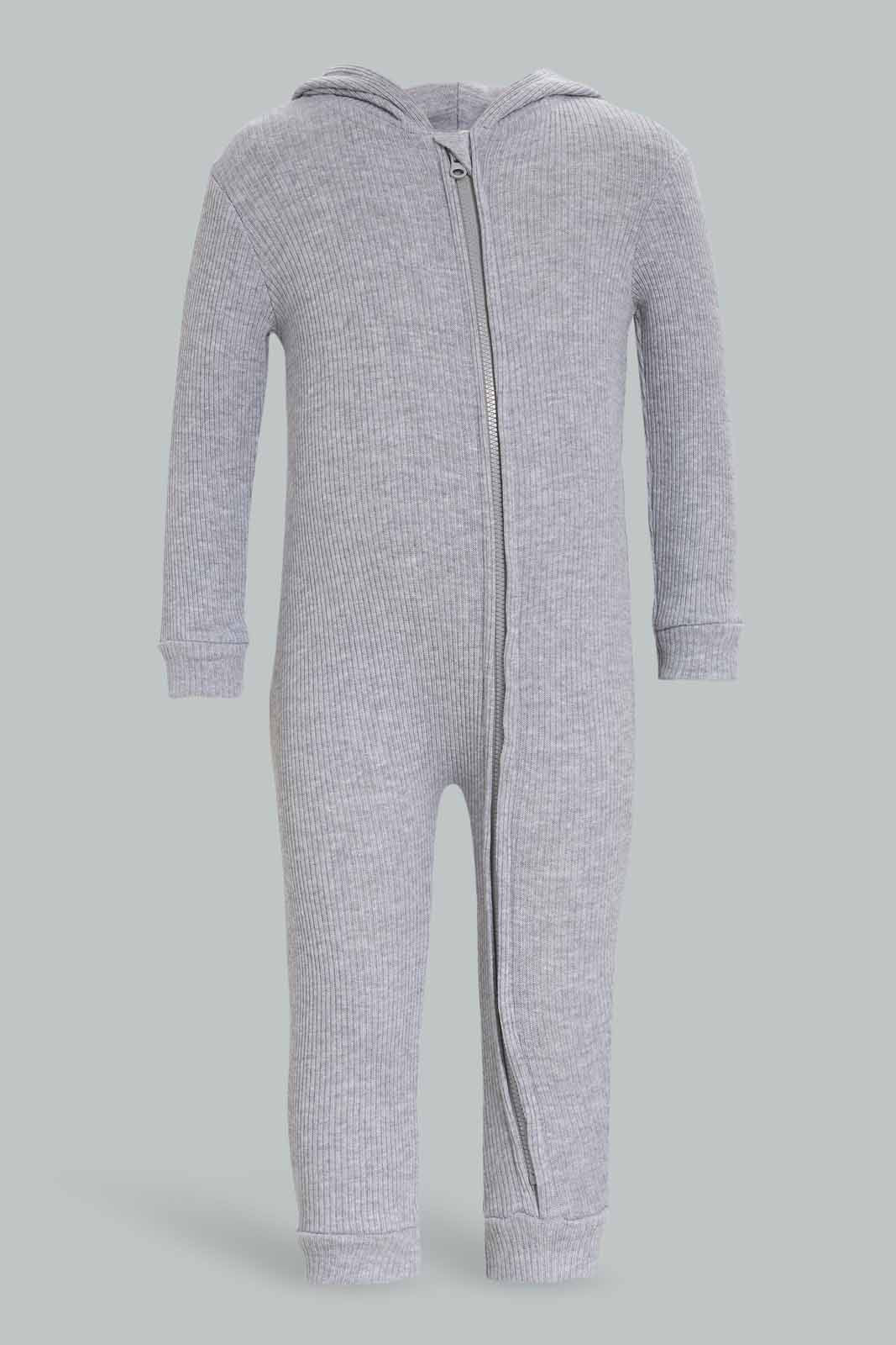 Redtag-Boys-Grey-Novelty-Bunny-Zipthru-Romper-Category:Rompers,-CHR,-Colour:Grey,-Deals:New-In,-Dept:New-Born,-Filter:Baby-(0-to-12-Mths),-NBB-Rompers,-New-In-NBB-APL,-Non-Sale,-S23A,-Section:Boys-(0-to-14Yrs)-Baby-