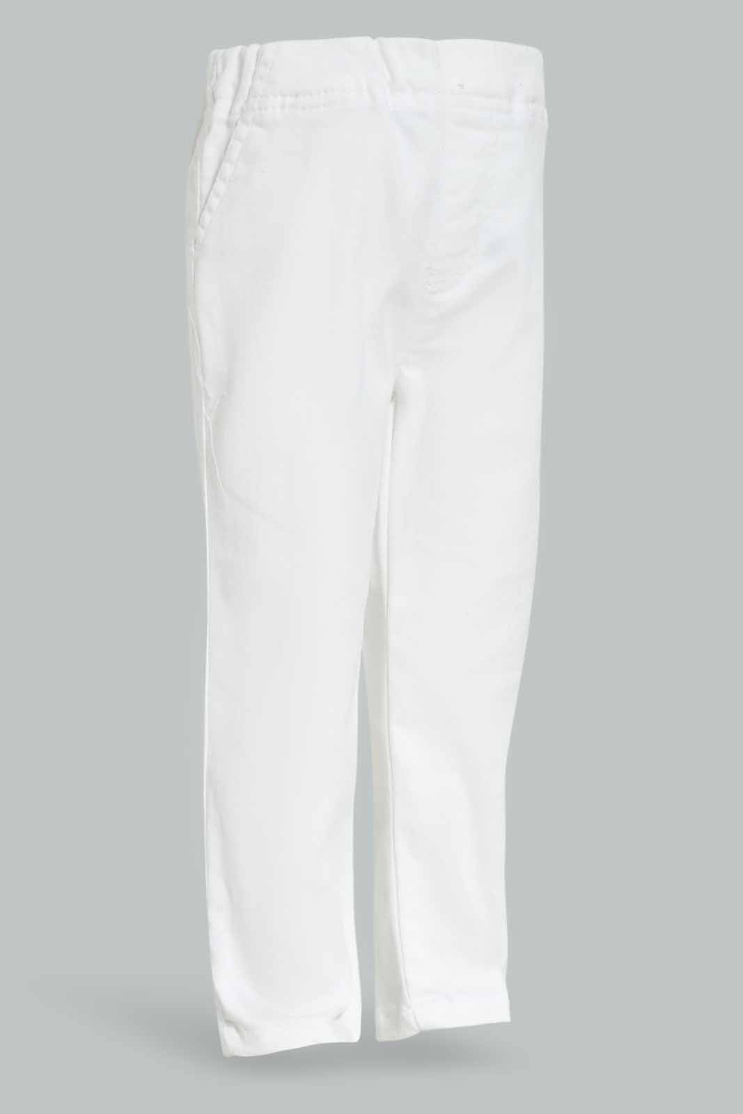 Redtag-Boys-White-Jogger-Jean-Category:Jeans,-Colour:White,-Deals:New-In,-Dept:Boys,-Filter:Infant-Boys-(3-to-24-Mths),-INB-Jeans,-New-In-INB-APL,-Non-Sale,-S23A,-Section:Boys-(0-to-14Yrs),-TBL-Infant-Boys-