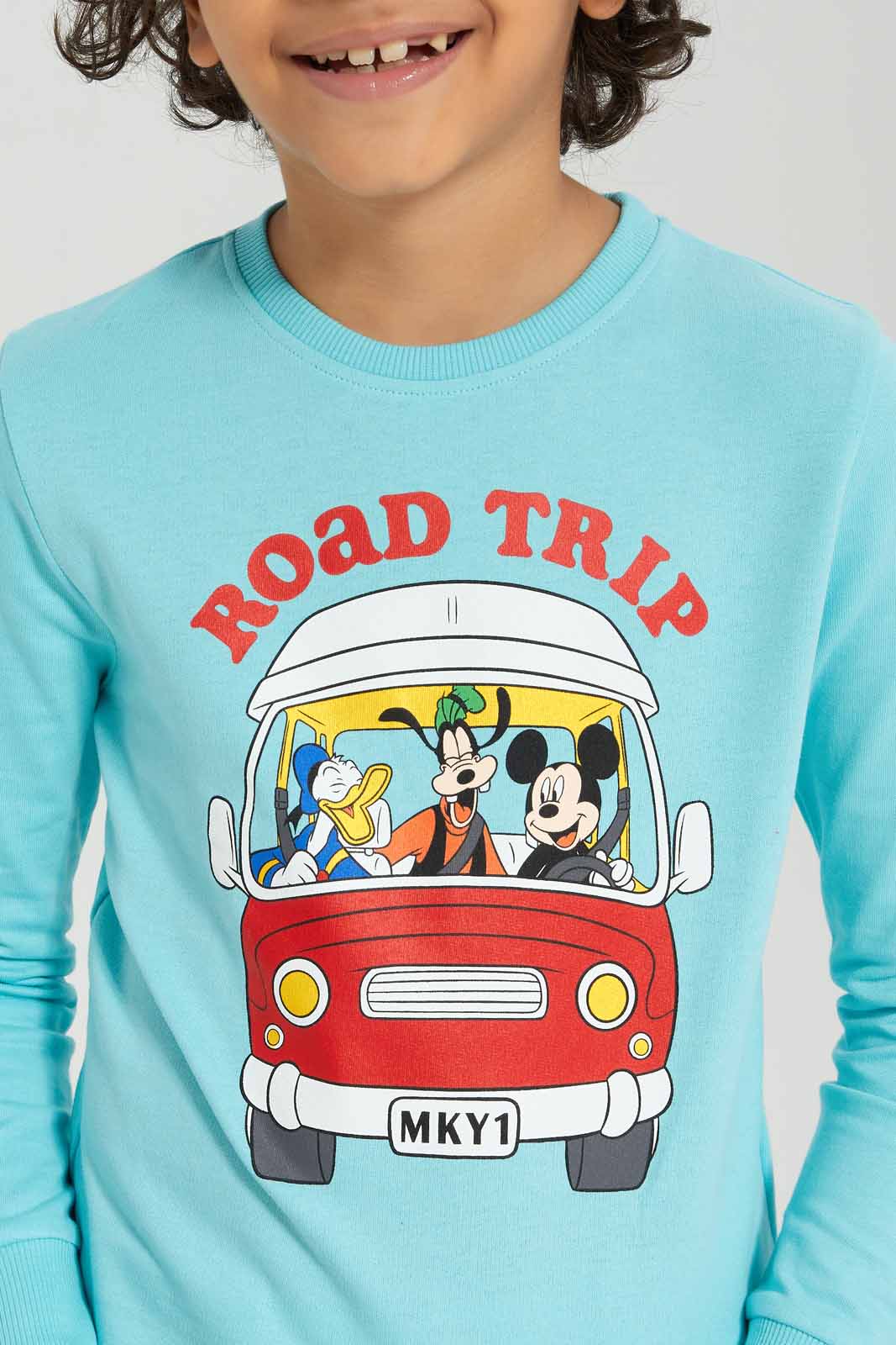 Redtag-Boys-Pale-Blue-Micky-Crew-Neck-Sweatshirt-BOY-Sweatshirts,-Category:Sweatshirts,-CHA,-Colour:Blue,-Deals:New-In,-Dept:Boys,-Filter:Boys-(2-to-8-Yrs),-New-In-BOY-APL,-Non-Sale,-S23A,-Section:Boys-(0-to-14Yrs)-Boys-2 to 8 Years