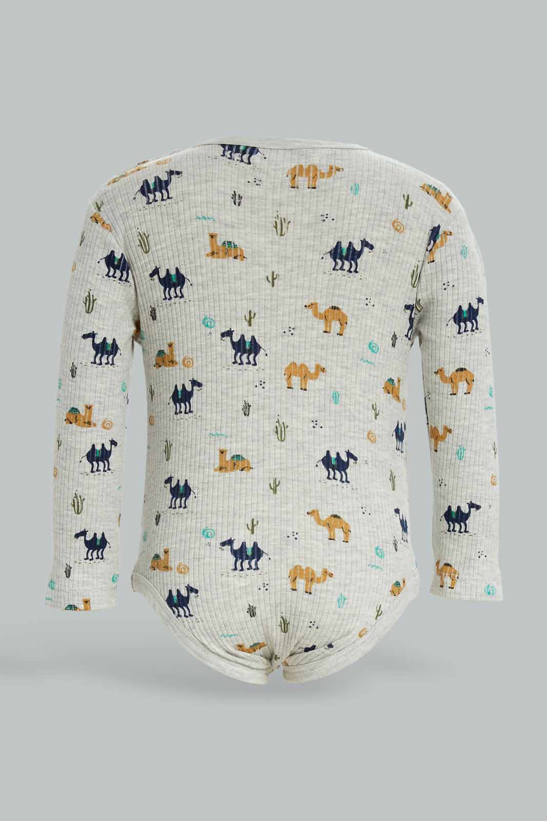 Redtag-Boys-Grey-1-Piece-Bodysuit-+-1-Pyjama-Pants---Set-Category:Sleepsuits,-Colour:Apricot,-Deals:New-In,-Dept:New-Born,-Filter:Baby-(0-to-12-Mths),-NBB-Sleepsuits,-New-In-NBB-APL,-Non-Sale,-S23A,-Section:Boys-(0-to-14Yrs)-Baby-