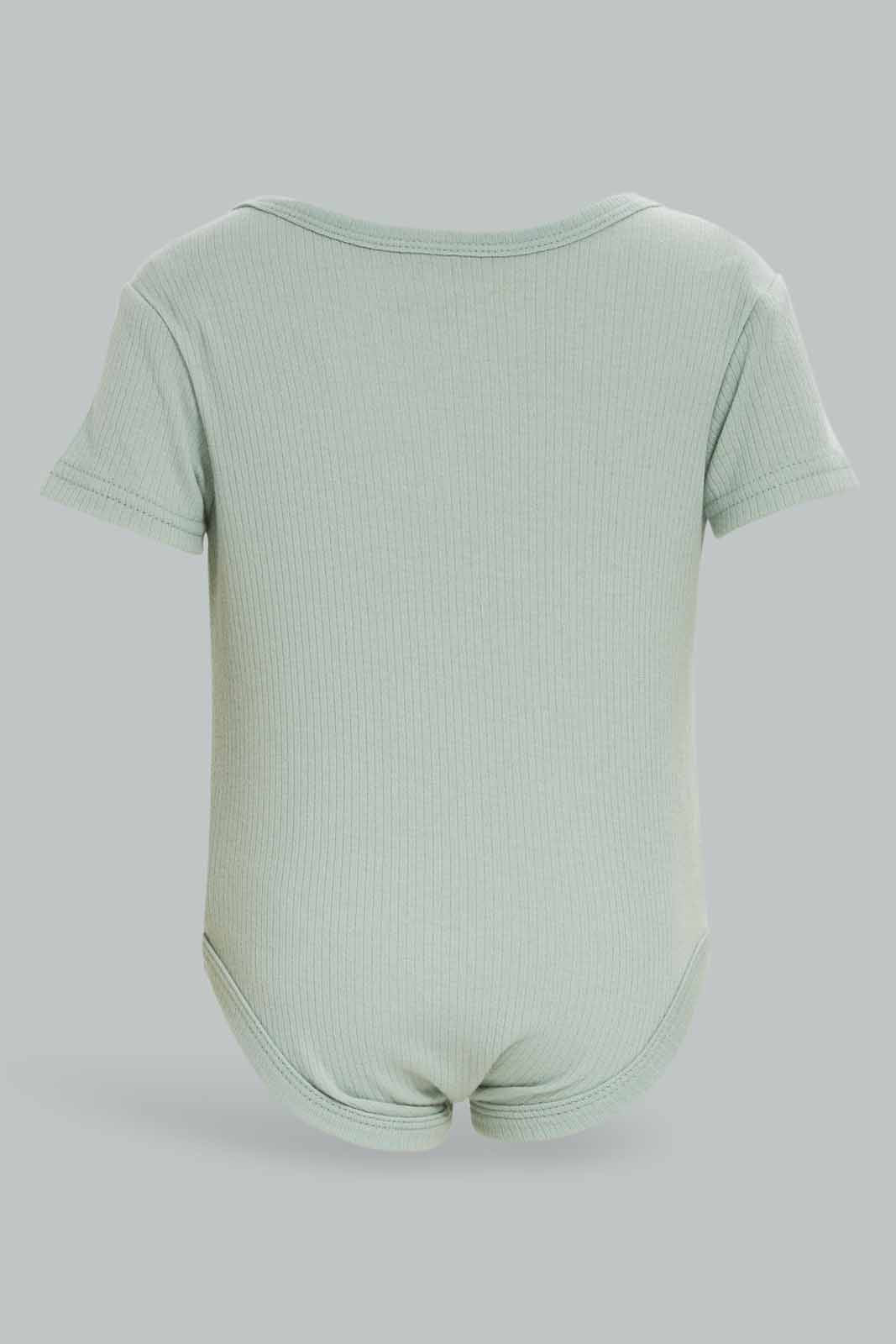 Redtag-Assorted-5-Pack-Rib-Bodysuit-Boy-Category:Bodysuits,-Colour:Blue,-Deals:New-In,-Dept:New-Born,-Filter:Baby-(0-to-12-Mths),-NBF-Bodysuits,-New-In-NBF-APL,-Non-Sale,-S23A,-Section:Boys-(0-to-14Yrs)-Baby-