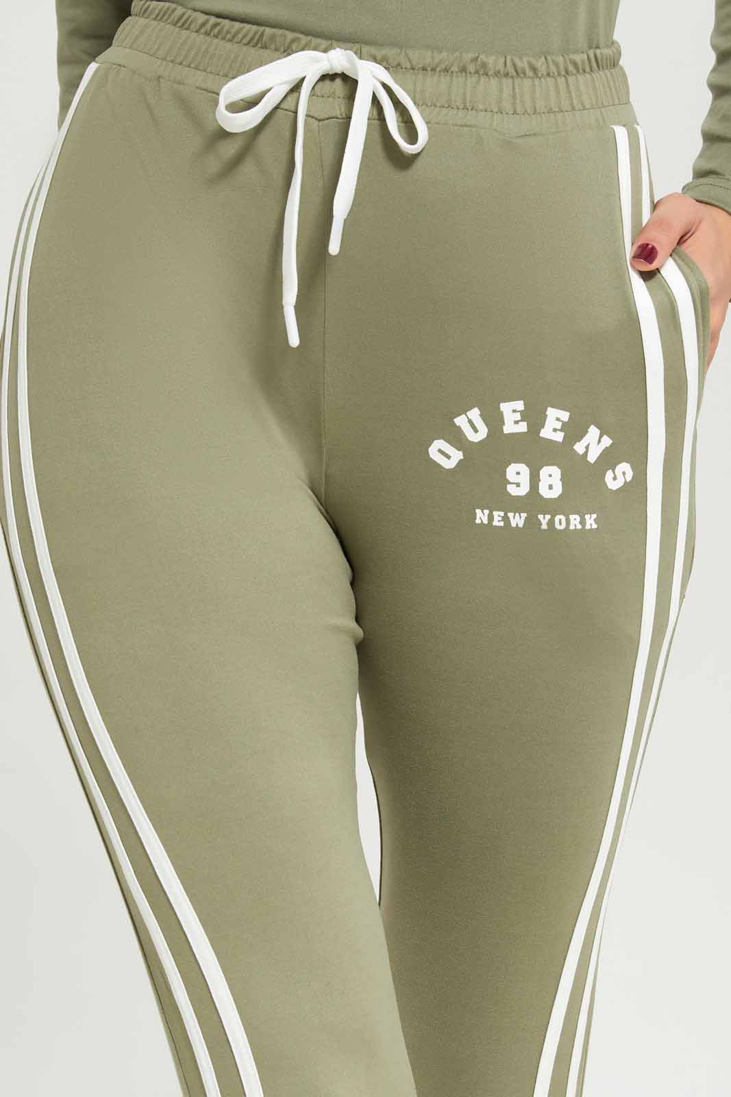 Redtag-Women-Olive-Placement-Print-Active-Pant-Category:Joggers,-Colour:Olive,-Deals:New-In,-Dept:Ladieswear,-Filter:Women's-Clothing,-New-In-Women-APL,-Non-Sale,-S23A,-Section:Women,-Women-Joggers-Women's-