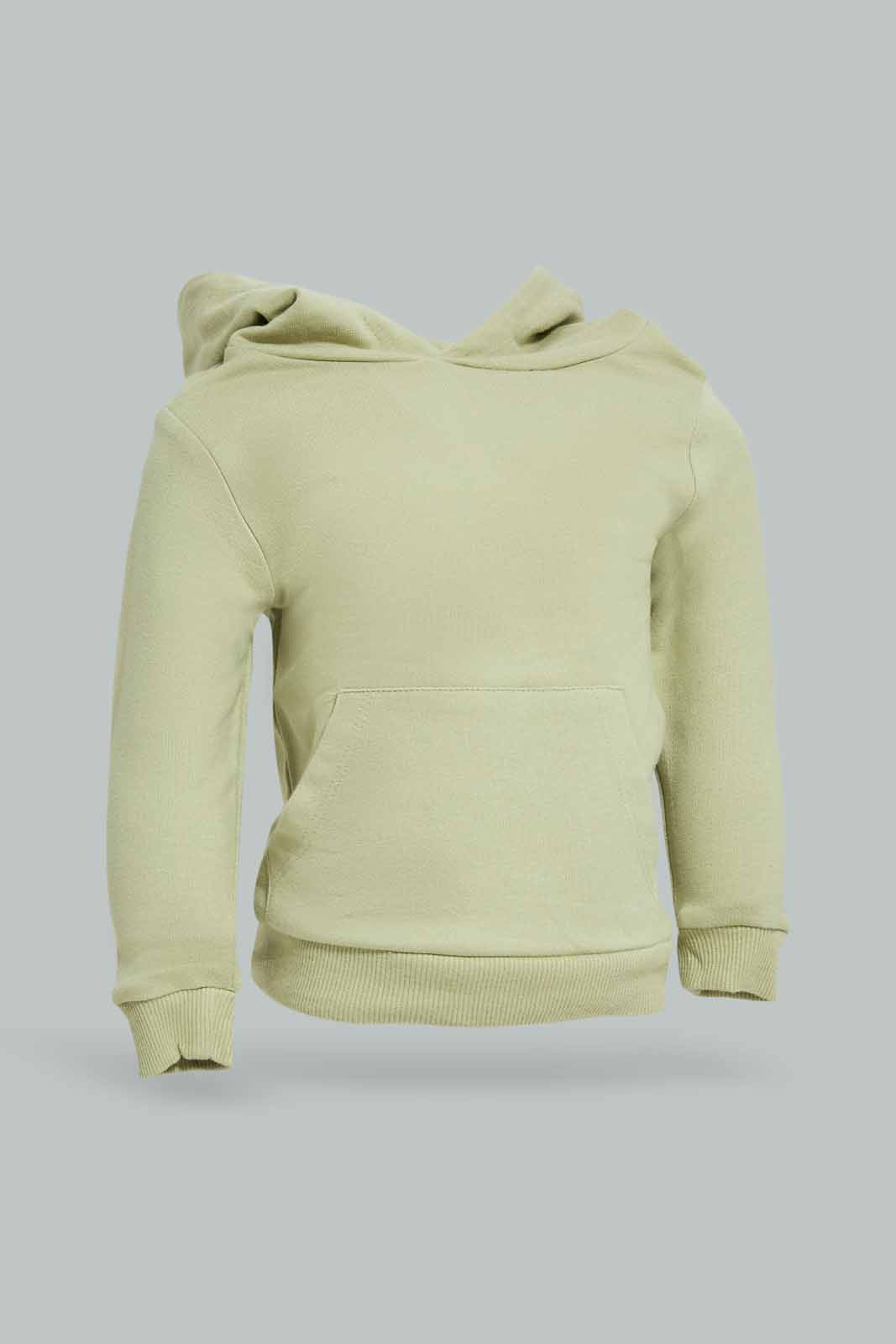 Redtag-Boys-Sage-Green-Hoody-Plain-Sweatshirt-With-Kangaroo-Pocket-Category:Sweatshirts,-Colour:Green,-Deals:New-In,-Dept:Boys,-Filter:Infant-Boys-(3-to-24-Mths),-INB-Sweatshirts,-New-In-INB-APL,-Non-Sale,-S23A,-Section:Boys-(0-to-14Yrs),-TBL-Infant-Boys-3 to 24 Months