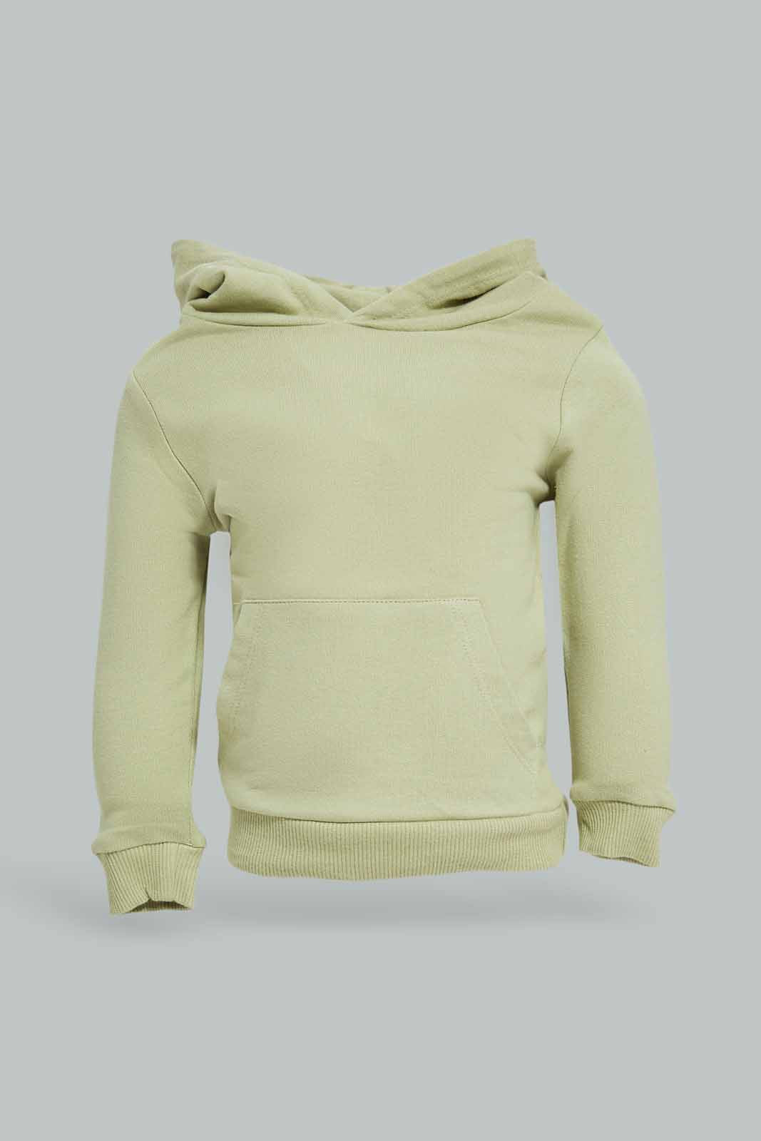 Redtag-Boys-Sage-Green-Hoody-Plain-Sweatshirt-With-Kangaroo-Pocket-Category:Sweatshirts,-Colour:Green,-Deals:New-In,-Dept:Boys,-Filter:Infant-Boys-(3-to-24-Mths),-INB-Sweatshirts,-New-In-INB-APL,-Non-Sale,-S23A,-Section:Boys-(0-to-14Yrs),-TBL-Infant-Boys-3 to 24 Months