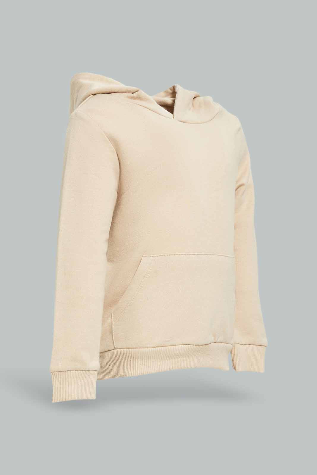 Redtag-Boys-Stone-Hoody-Plain-Sweatshirt-With-Kangaroo-Pocket-Category:Sweatshirts,-Colour:Beige,-Deals:New-In,-Dept:Boys,-Filter:Infant-Boys-(3-to-24-Mths),-INB-Sweatshirts,-New-In-INB-APL,-Non-Sale,-S23A,-Section:Boys-(0-to-14Yrs),-TBL-Infant-Boys-3 to 24 Months