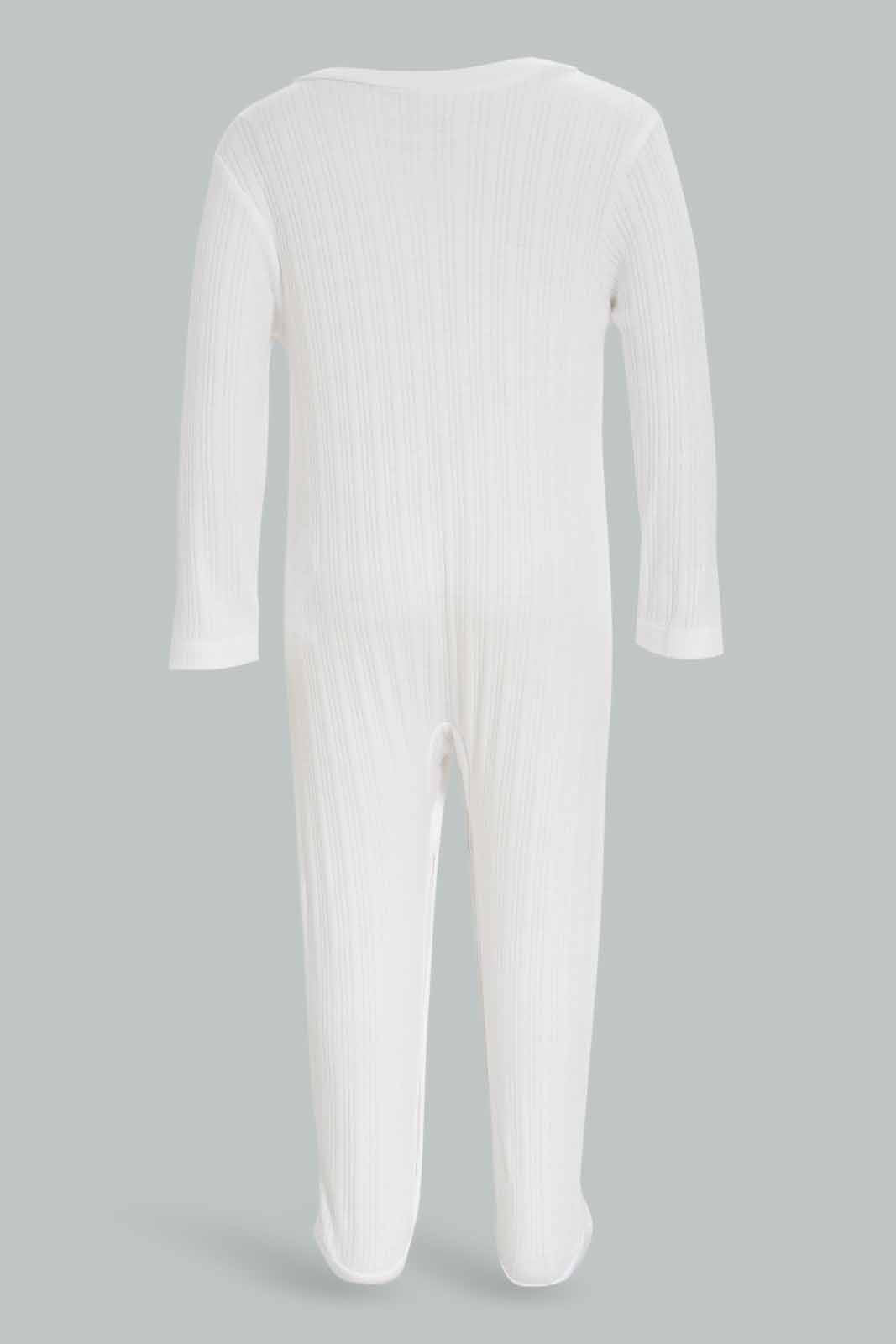 Redtag-3Pk-Plain-White-Sleepsuits-Category:Sleepsuits,-Colour:Apricot,-Deals:New-In,-Dept:New-Born,-Filter:Baby-(0-to-12-Mths),-NBF-Sleepsuits,-New-In-NBF-APL,-Non-Sale,-S23A,-Section:Boys-(0-to-14Yrs)-Baby-