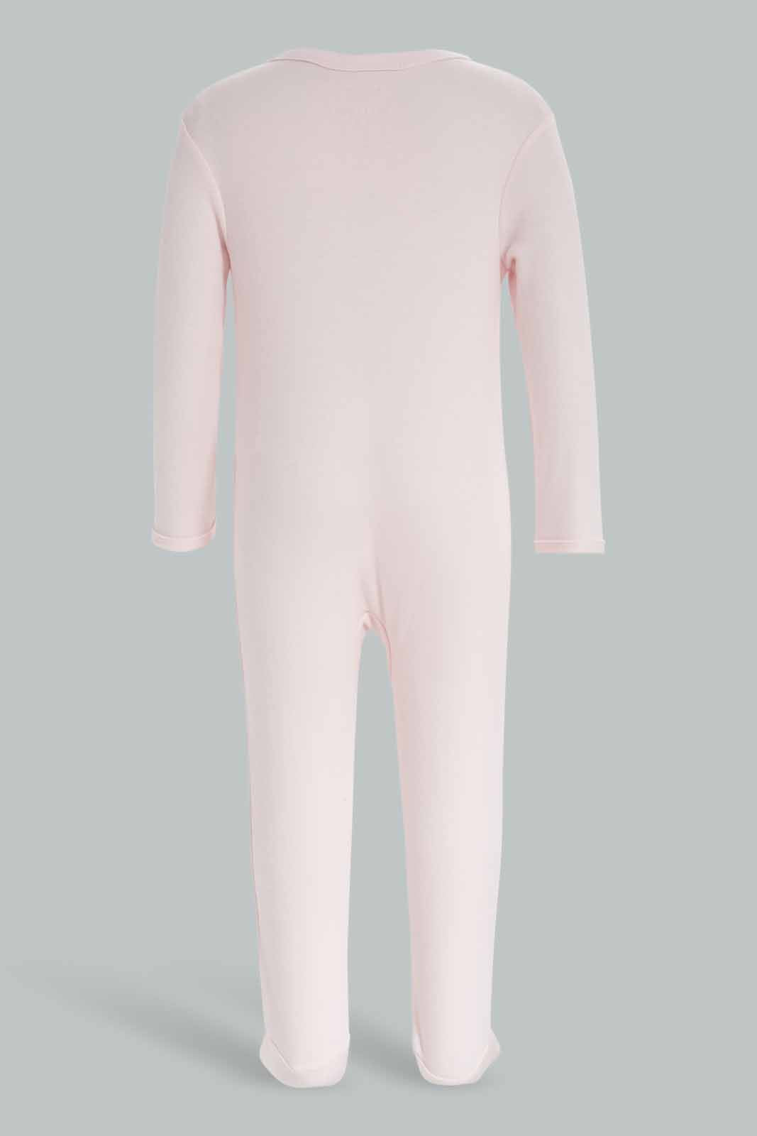 Redtag-Assorted-2Pc-Novelty-Bunny-Sleepsuit-Girl-Category:Sleepsuits,-Colour:Apricot,-Deals:New-In,-Dept:New-Born,-Filter:Baby-(0-to-12-Mths),-NBF-Sleepsuits,-New-In-NBF-APL,-Non-Sale,-S23A,-Section:Boys-(0-to-14Yrs)-Baby-