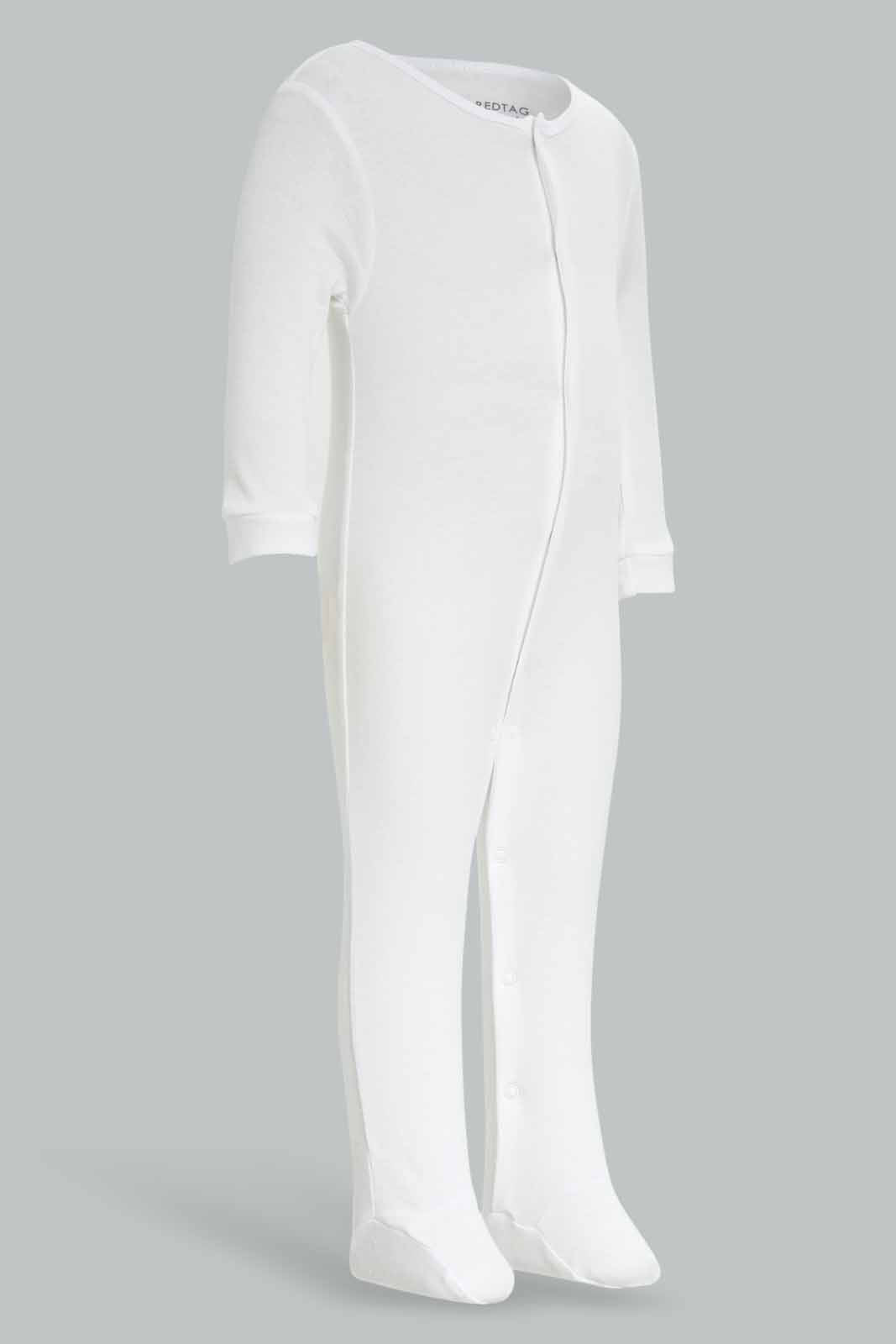Redtag-White-Ppe-Plain-Sleepsuit-Category:Sleepsuits,-Colour:Apricot,-Deals:New-In,-Dept:New-Born,-Filter:Baby-(0-to-12-Mths),-NBF-Sleepsuits,-New-In-NBF-APL,-Non-Sale,-PPE,-S23A,-Section:Boys-(0-to-14Yrs)-Baby-