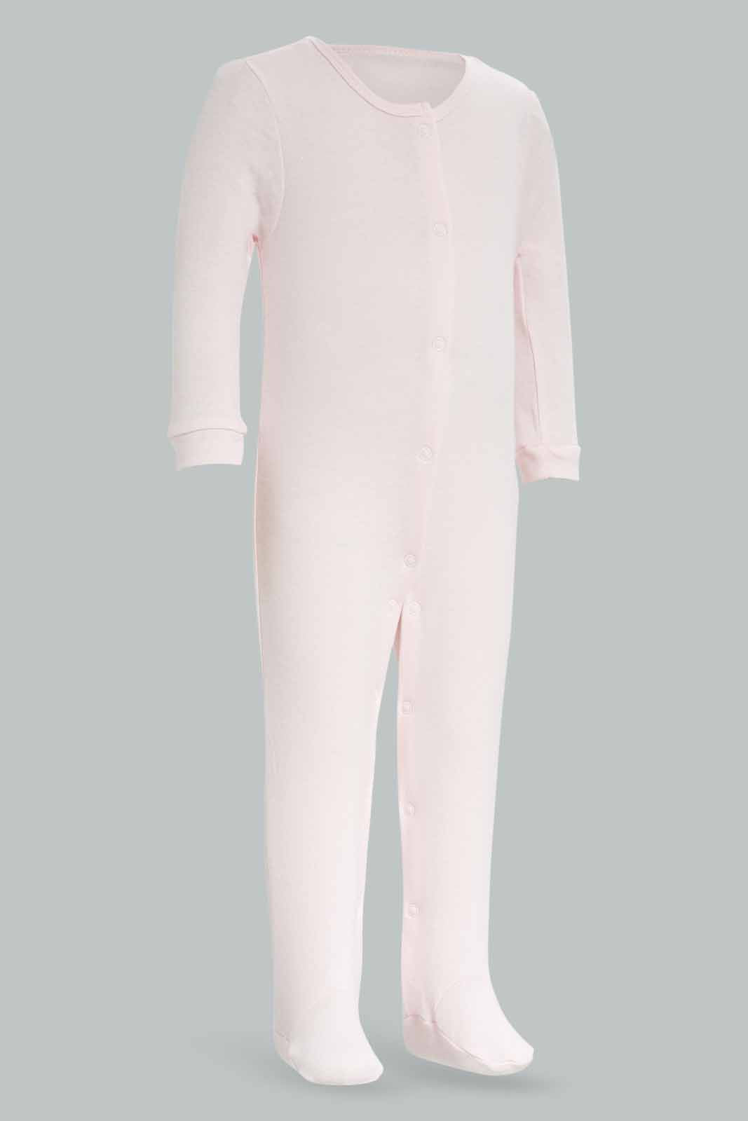 Redtag-Girls-Pink-Ppe-Plain-Sleepsuit-Category:Sleepsuits,-Colour:Apricot,-Deals:New-In,-Dept:New-Born,-Filter:Baby-(0-to-12-Mths),-NBG-Sleepsuits,-New-In-NBG-APL,-Non-Sale,-PPE,-S23A,-Section:Boys-(0-to-14Yrs)-Baby-