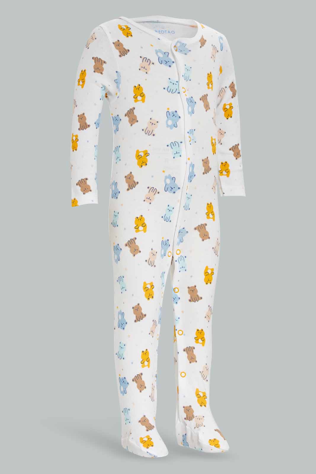 Redtag-3Pk-Sleepsuit-Teddybear-Boy-Category:Sleepsuits,-Colour:Apricot,-Deals:New-In,-Dept:New-Born,-Filter:Baby-(0-to-12-Mths),-NBF-Sleepsuits,-New-In-NBF-APL,-Non-Sale,-S23A,-Section:Boys-(0-to-14Yrs)-Baby-