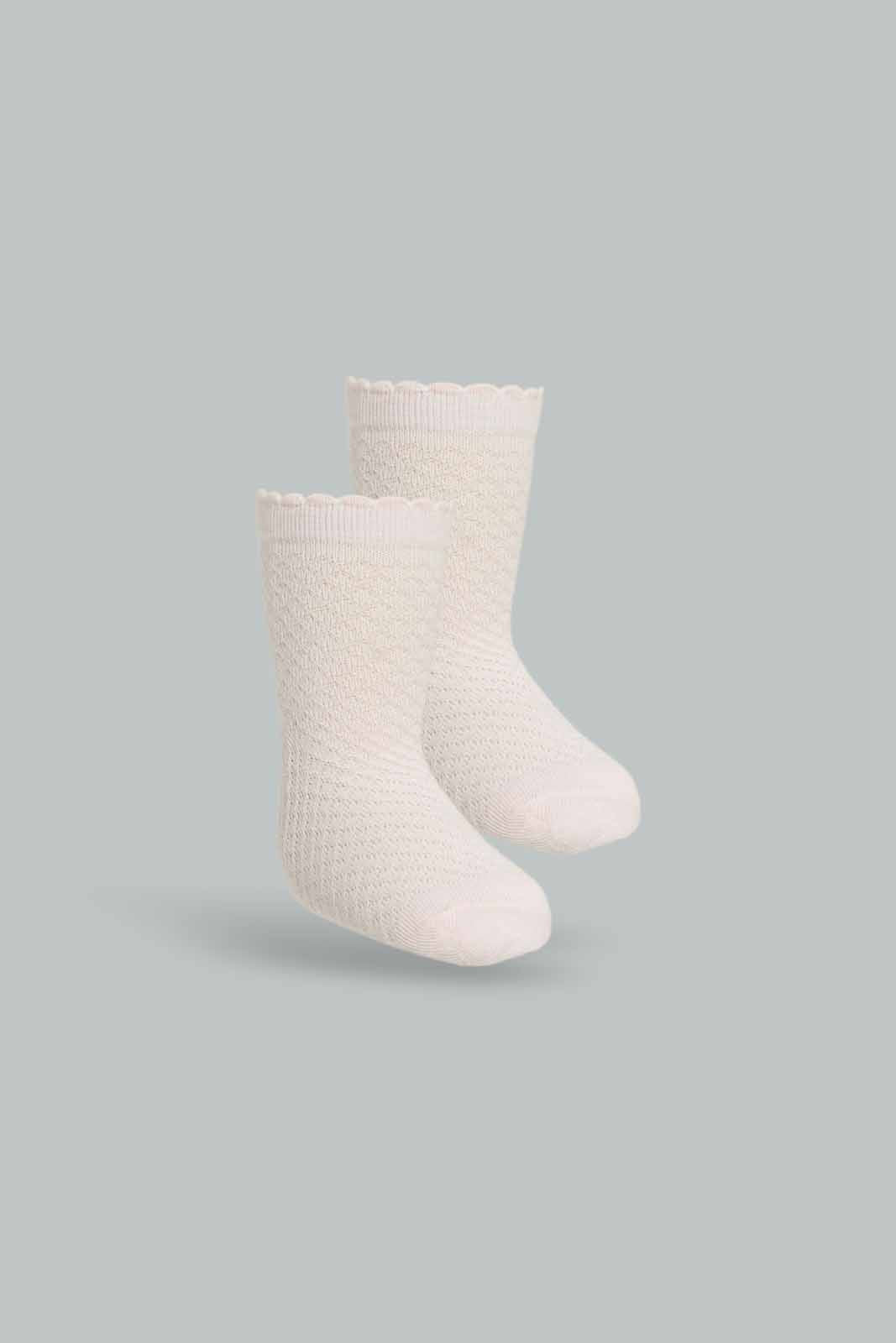 Redtag-Girls-Multi-Colour-Solid-Four-Pc-Pack-Full-Length-Socks-365,-Category:Socks,-Colour:Assorted,-Deals:New-In,-Dept:Girls,-Filter:Infant-Girls-(3-to-24-Mths),-ING-Socks,-New-In-ING-APL,-Non-Sale,-Section:Girls-(0-to-14Yrs)-Infant-Girls-3 to 24 Months