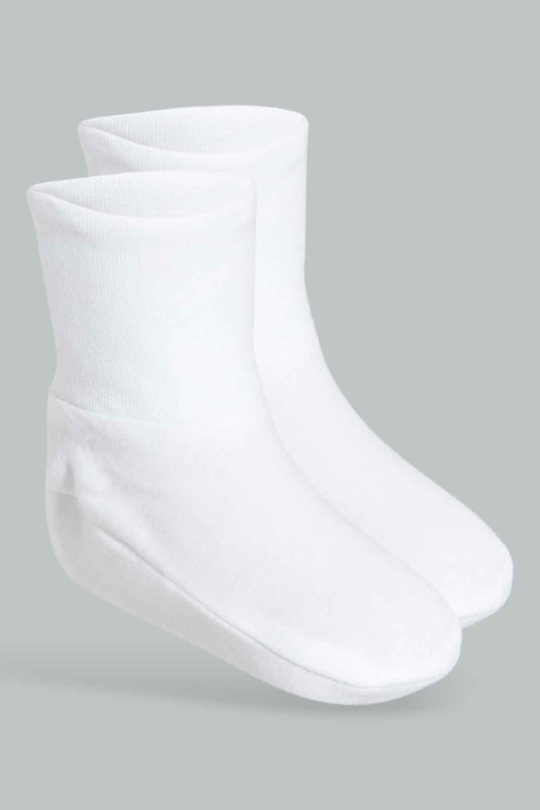 Redtag-4-Piece-Plain-White-Booties-Category:Booties,-Colour:White,-Deals:New-In,-Dept:New-Born,-Filter:Baby-(0-to-12-Mths),-NBF-Booties,-New-In-NBF-APL,-Non-Sale,-Section:Boys-(0-to-14Yrs),-W22B-Baby-0 to 12 Months