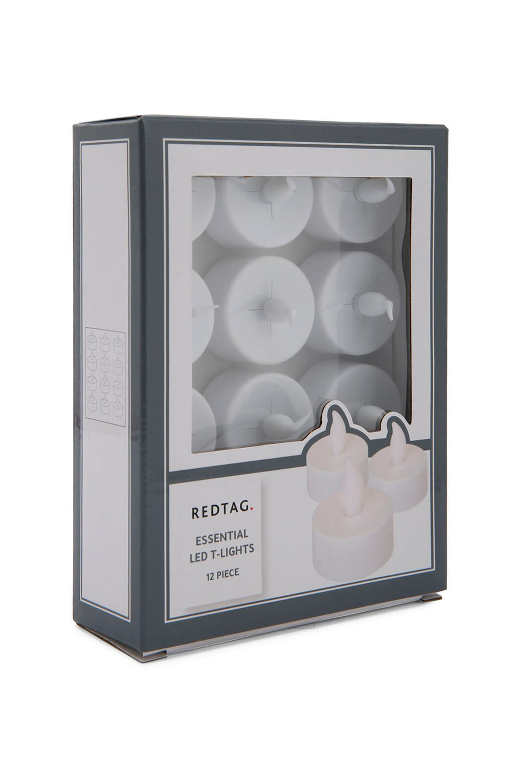 Redtag-White-12-Pcs-Led-T-Light-Candle-Set-365,-Category:Candles,-Colour:White,-Deals:New-In,-Dept:Home,-Filter:Home-Decor,-HMW-HOM-Candle-&-Fragrances,-New-In-HMW-HOM,-Non-Sale,-Section:Homewares-Home-Decor-