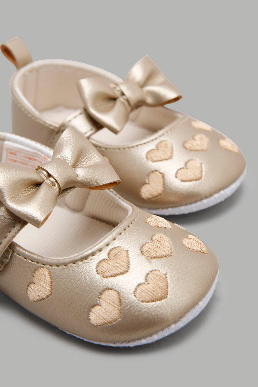 Redtag-Gold-Pram-Shoe-Category:Shoes,-Colour:Gold,-Deals:New-In,-Filter:Baby-Footwear-(0-to-18-Mths),-NBF-Shoes,-New-In-NBF-FOO,-Non-Sale,-Section:Boys-(0-to-14Yrs),-W22B-Baby-0 to 18 Months